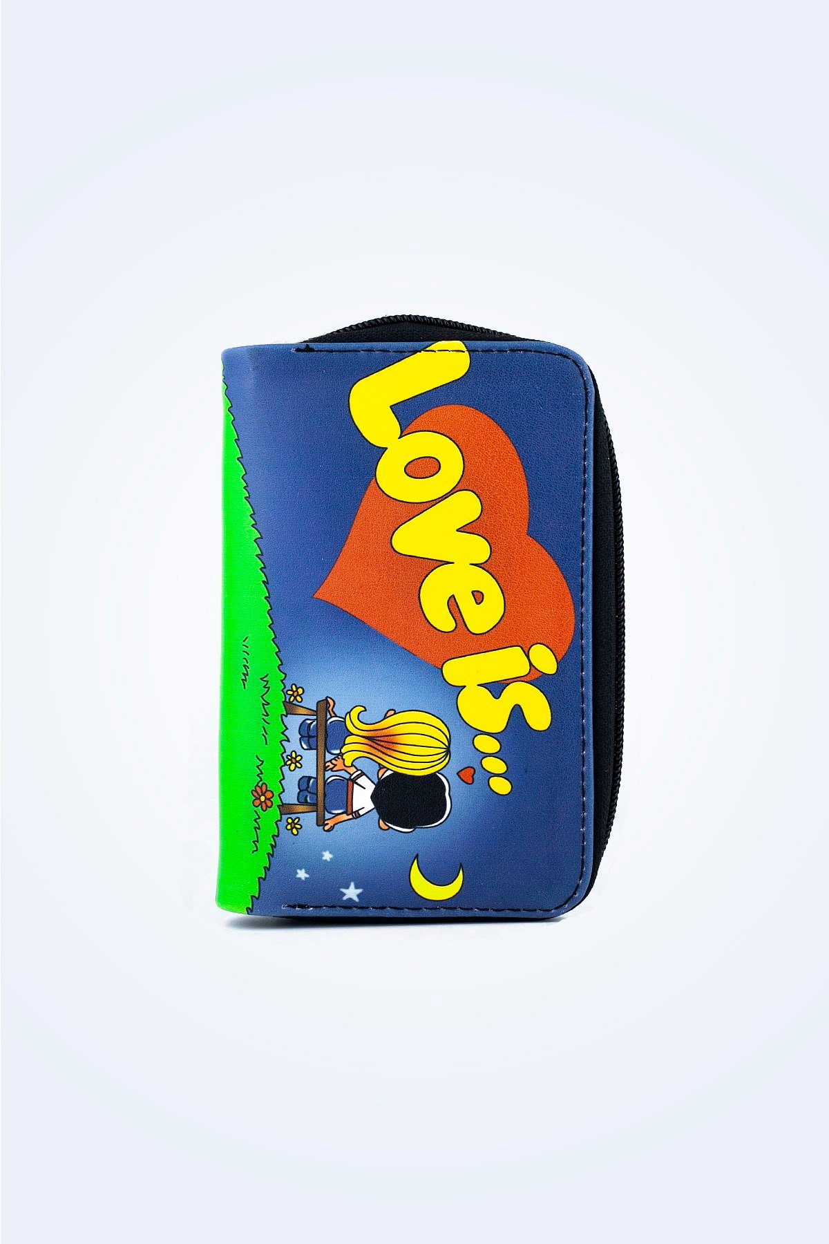 LOVE İS EFSANE NOSTAJİ SAKIZ TASARIM BASKILI CÜZDAN