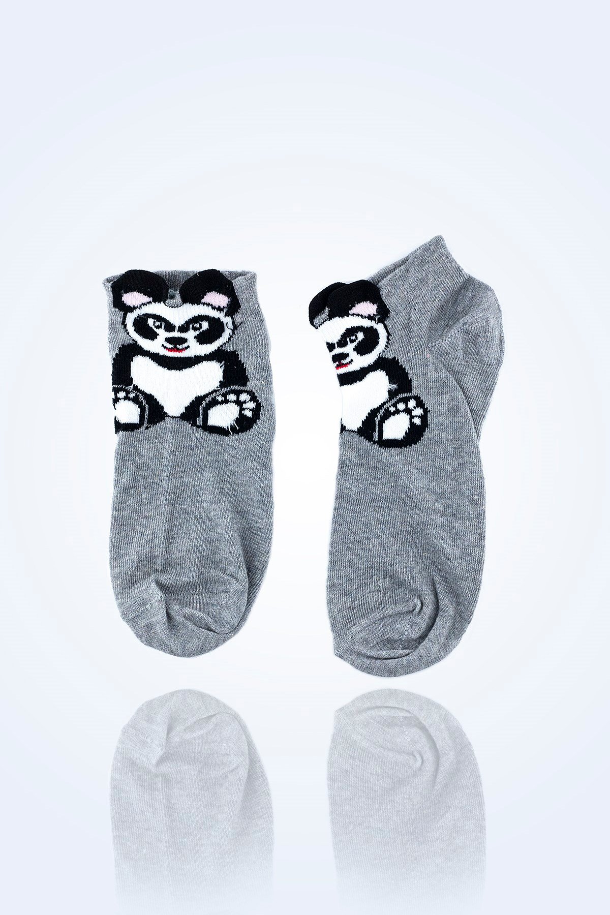 PANDA MODEL GRI KADIN CORAP