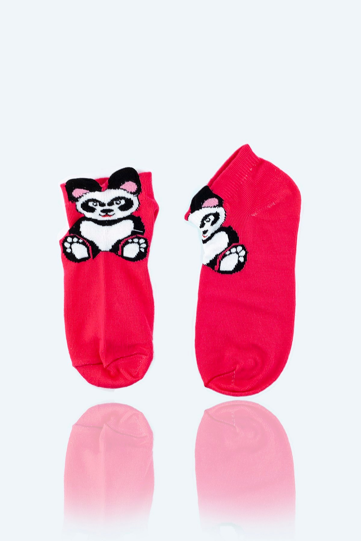 PEMBE PANDA MODEL FIGURLU KADIN CORAP