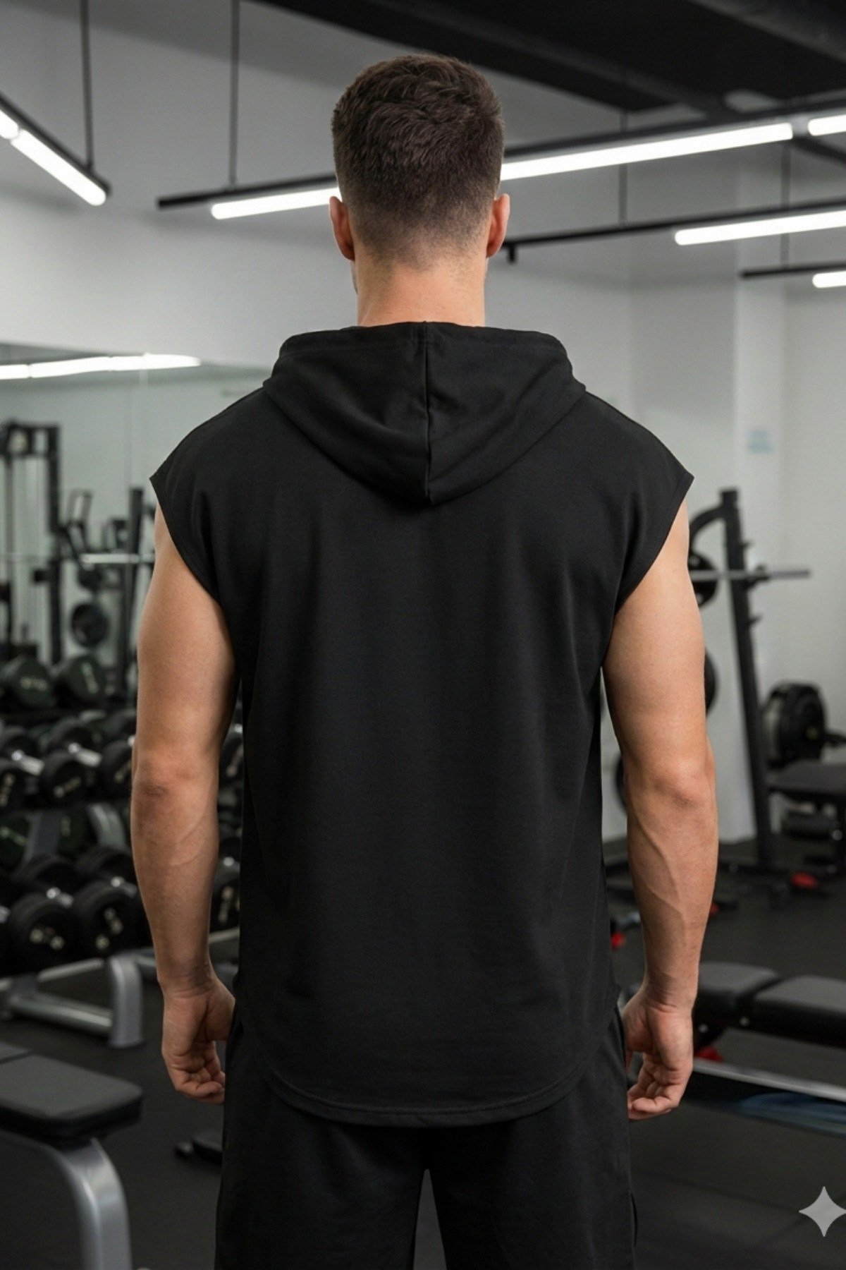 Tarz CoolAtletTRZ-KPSSWT-0001-R02-LErkek Oversize Kolsuz Kapüşonlu Atlet