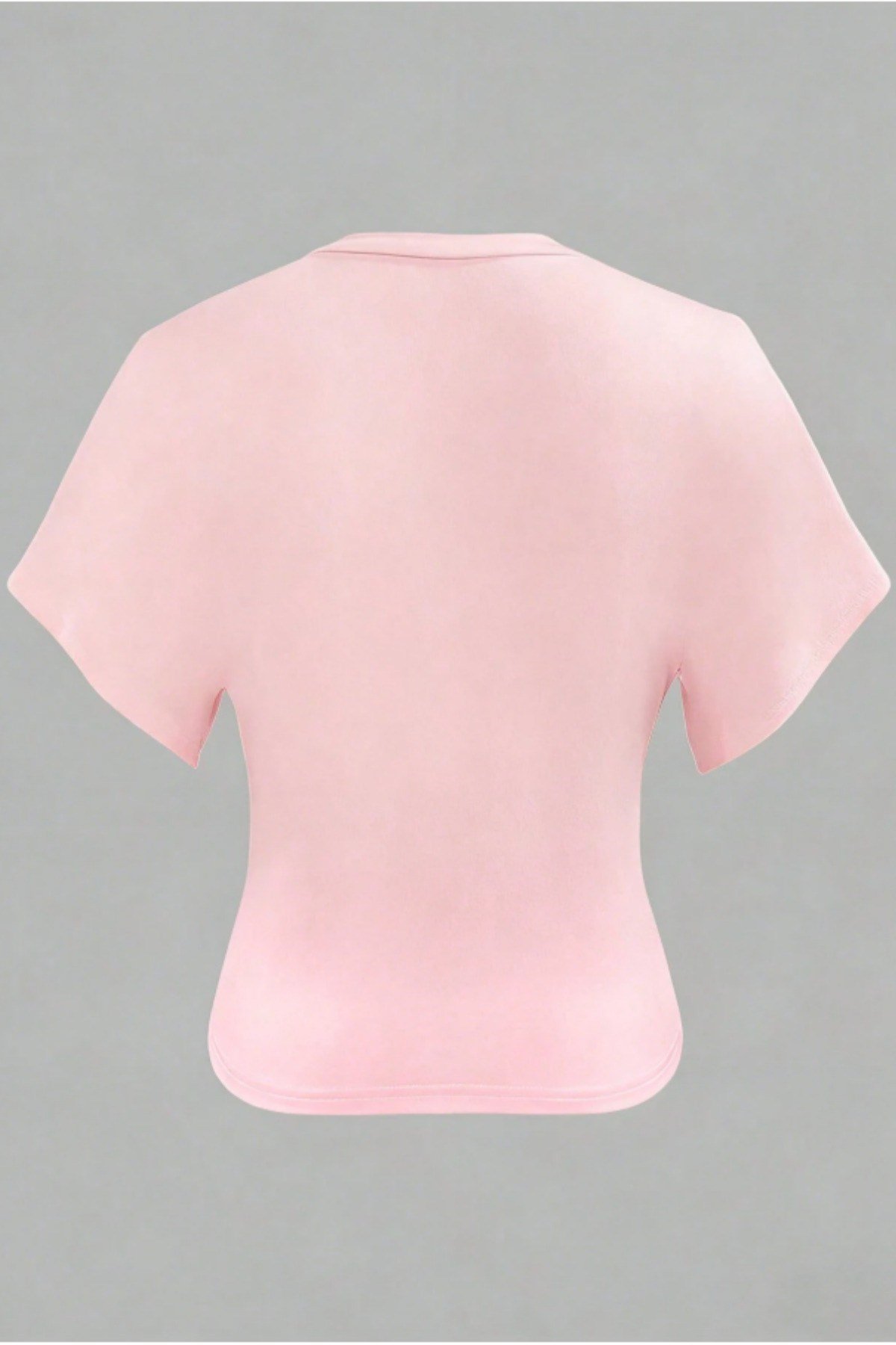 Tarz CoolCropTC-KBL-260-Beyaz-XLKadın Beyaz V Yaka Drape Detaylı Crop Bluz – Rahat Kalıp Şık Günlük Üst