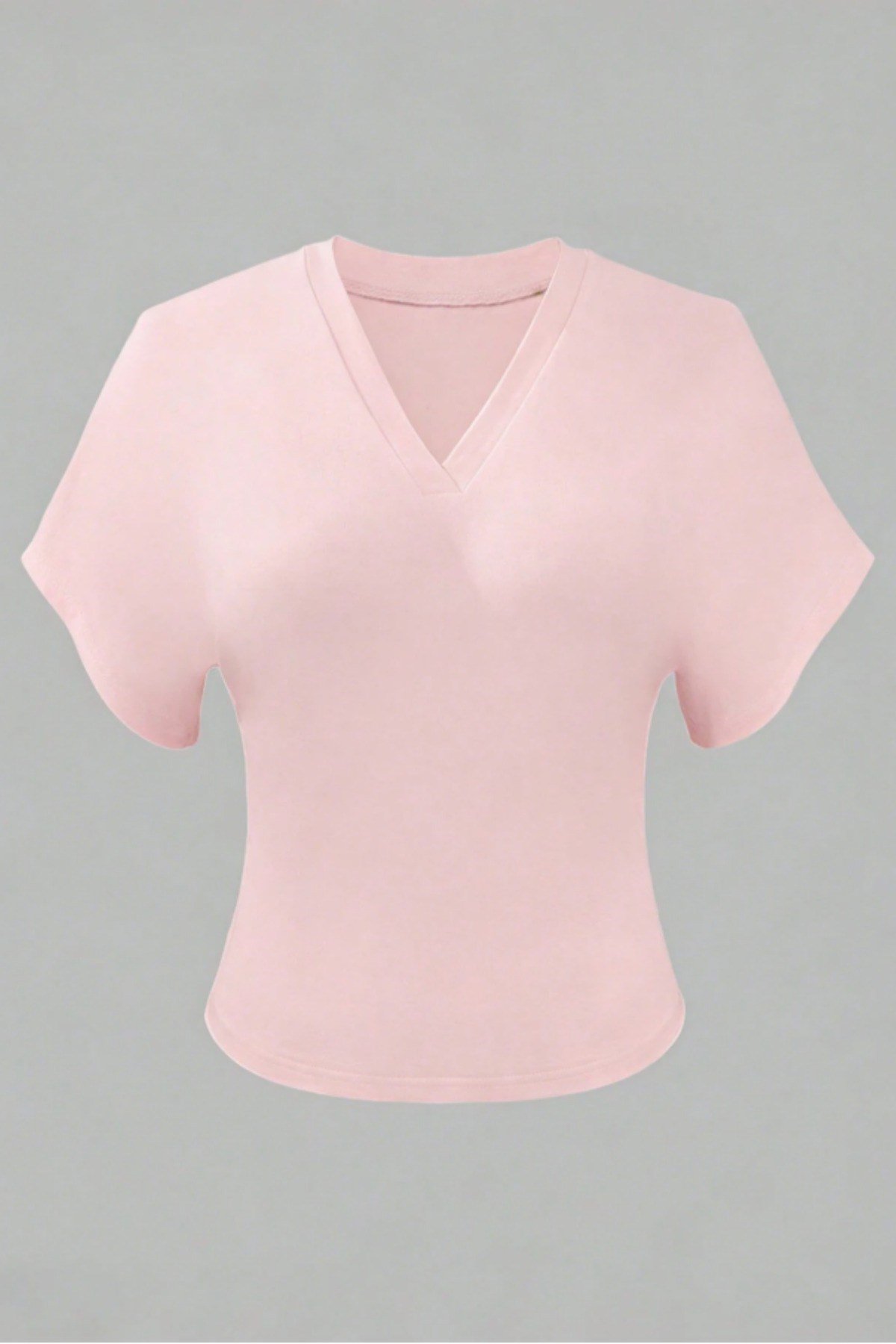 Tarz CoolCropTC-KBL-260-Beyaz-XLKadın Beyaz V Yaka Drape Detaylı Crop Bluz – Rahat Kalıp Şık Günlük Üst
