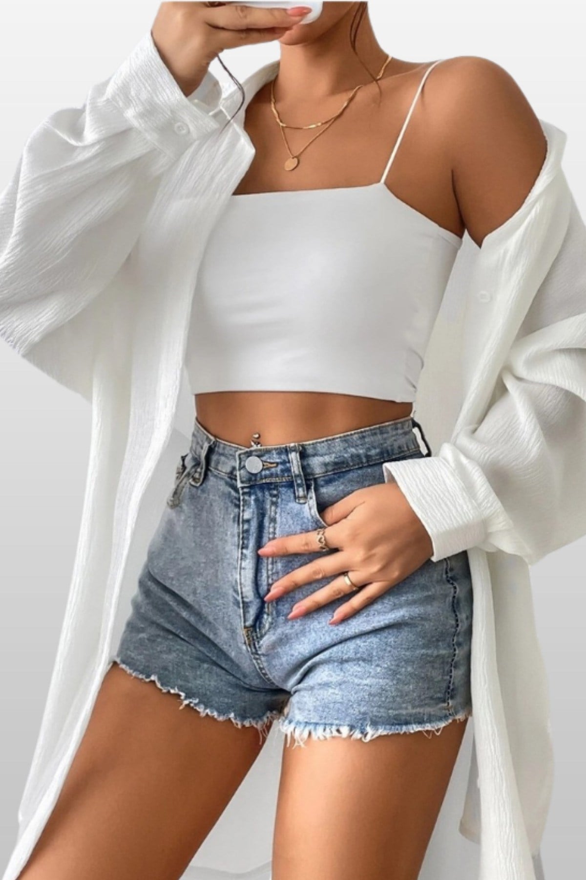 Tarz CoolGömlekBRMCKKDN025R02Cool Kadın Oversize Gömlek
