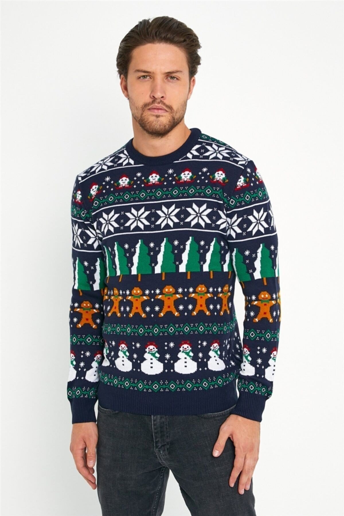 Tarz CoolKazakNOELKZKR04Erkek Christmas Yılbaşı Kazağı