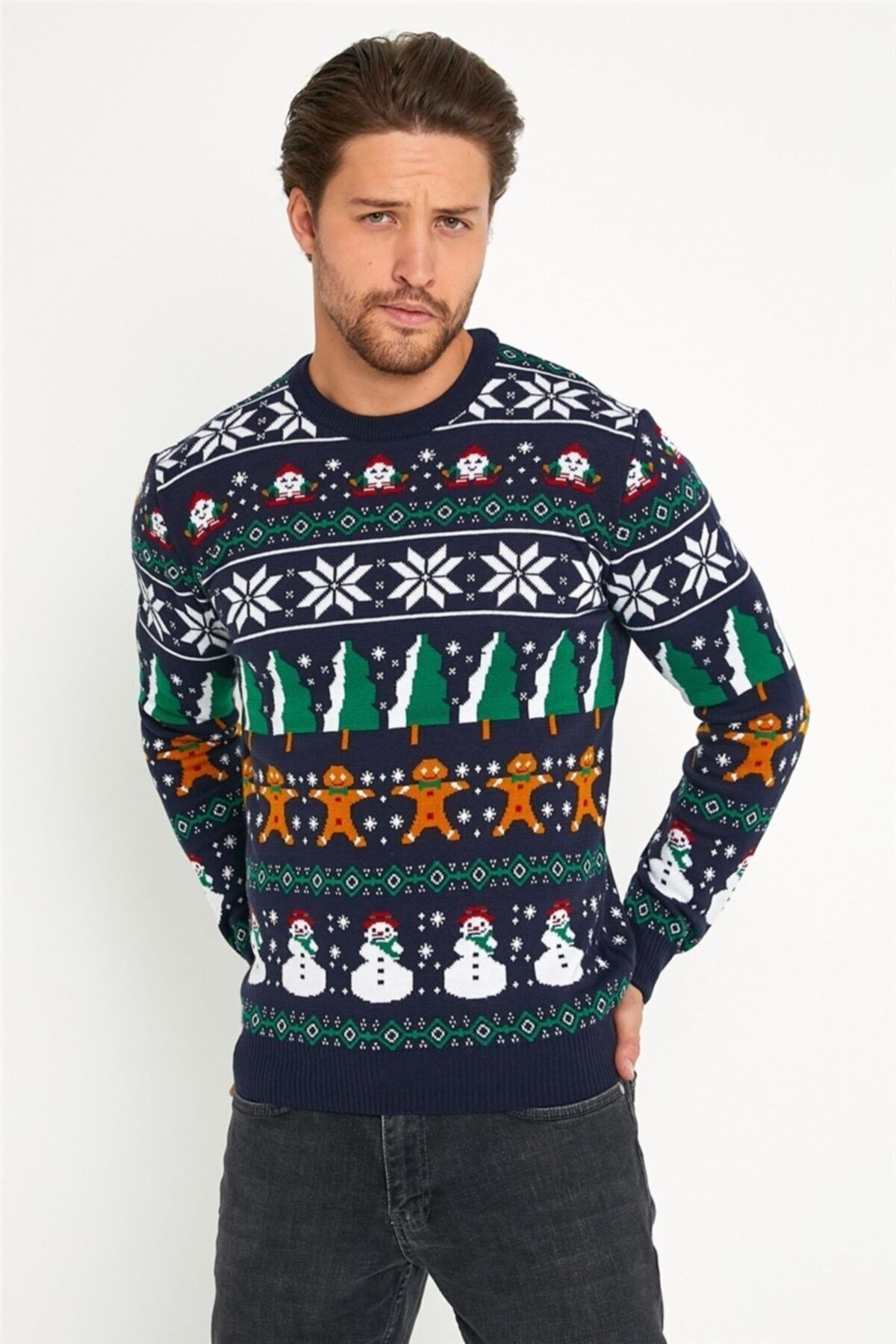 Tarz CoolKazakNOELKZKR04Erkek Christmas Yılbaşı Kazağı