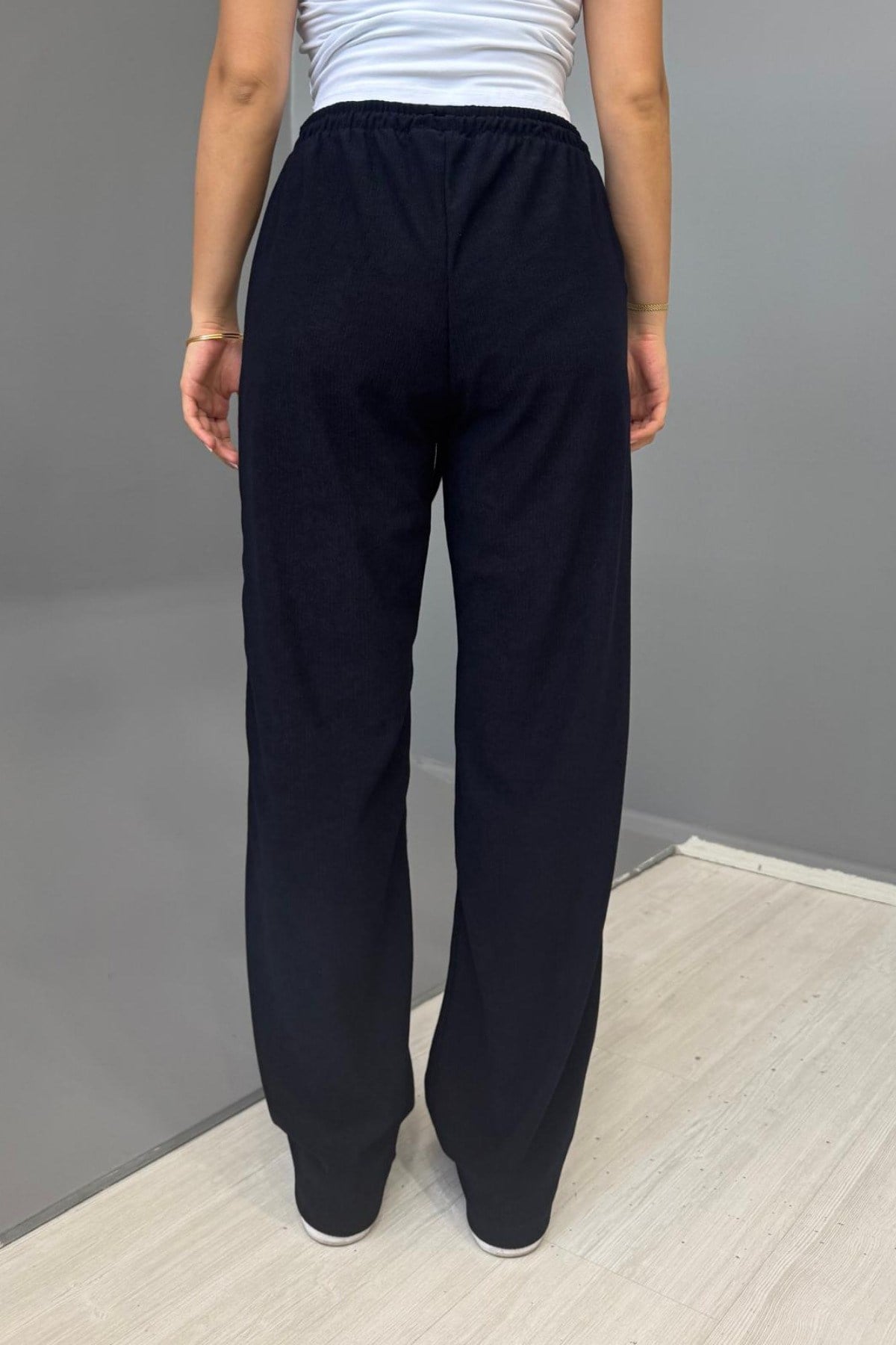 Tarz CoolPantolonJKRKDNES025R02Kadın Jakarlı Salaş Bağcıklı Pantolon