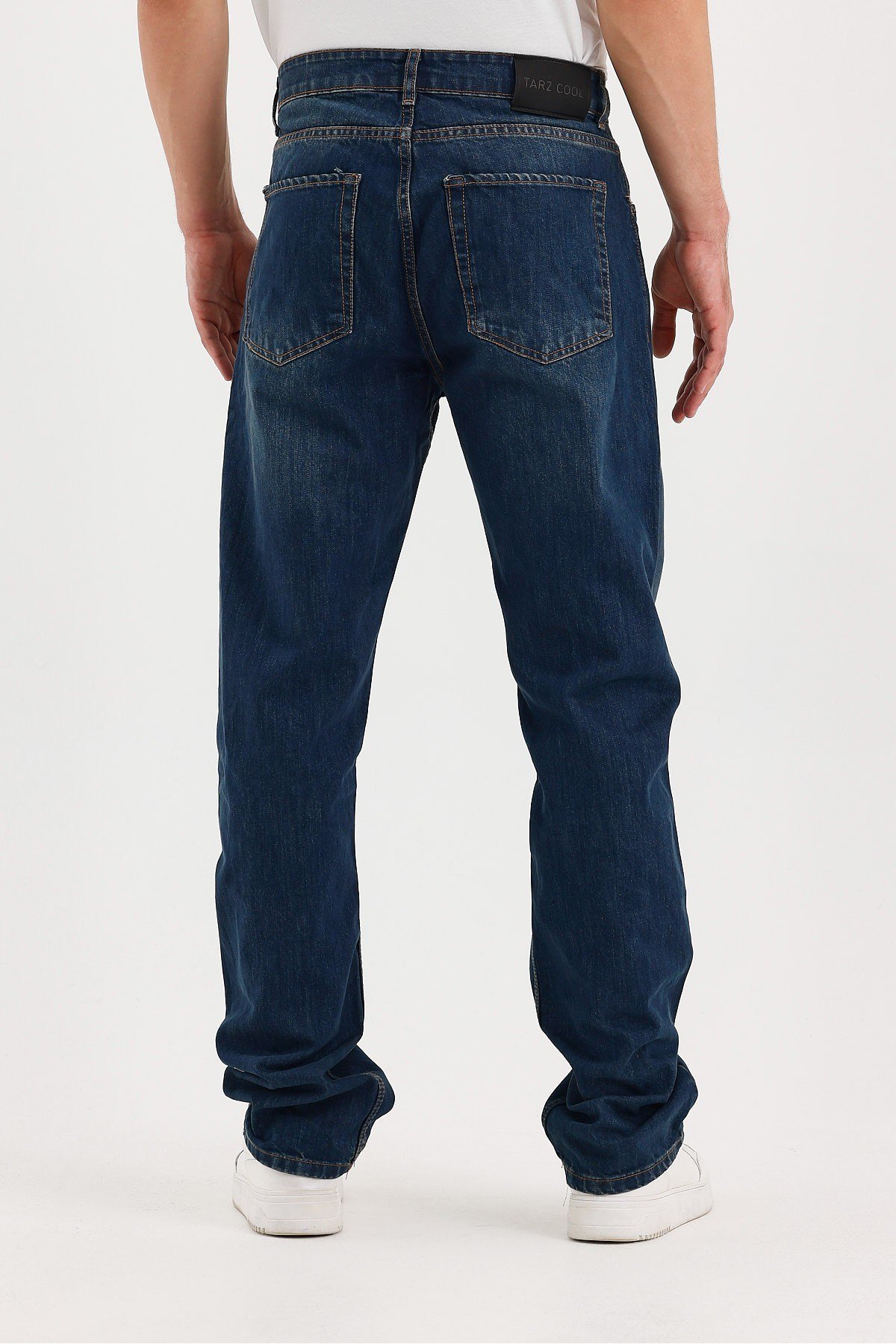 Tarz CoolPantolonTCKTPNT06R01-3Erkek Düz Süper Baggy Paça Uzun Kot Pantolon