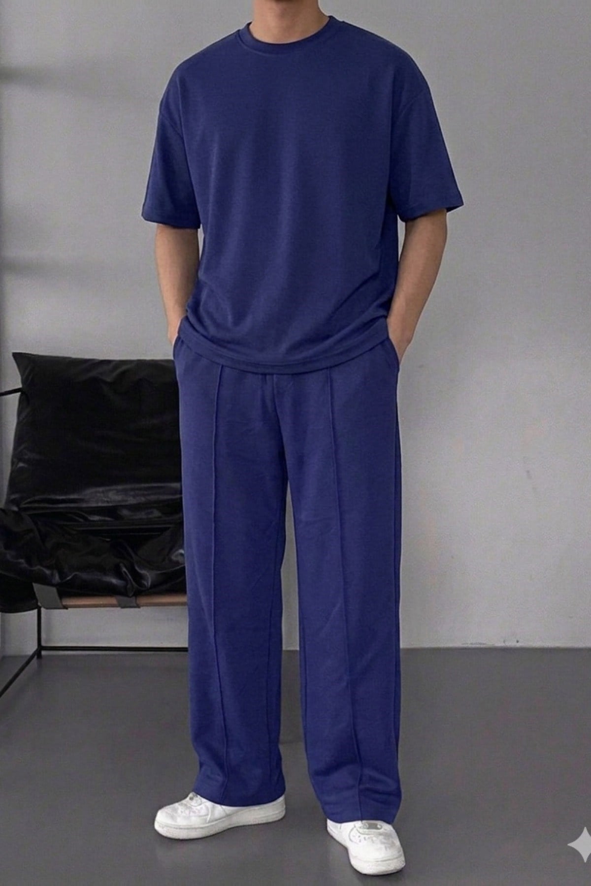 Tarz CoolT-shirtTC-EST-2406-HK-XLErkek Oversize T-Shirt Eşofman Takımı Rahat Kesim Basic Kombin