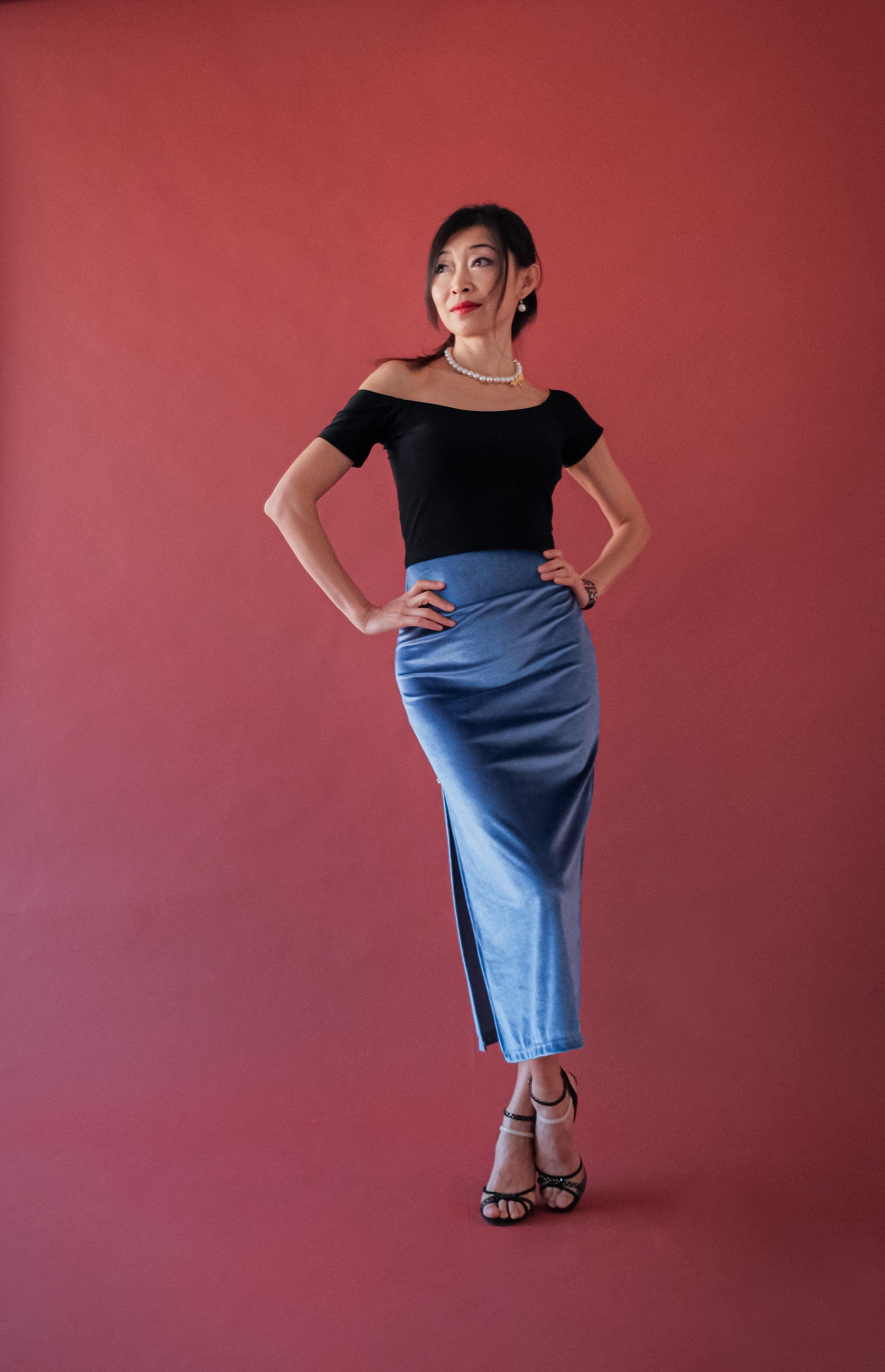 Black Open Sholuder Tango Top Diana