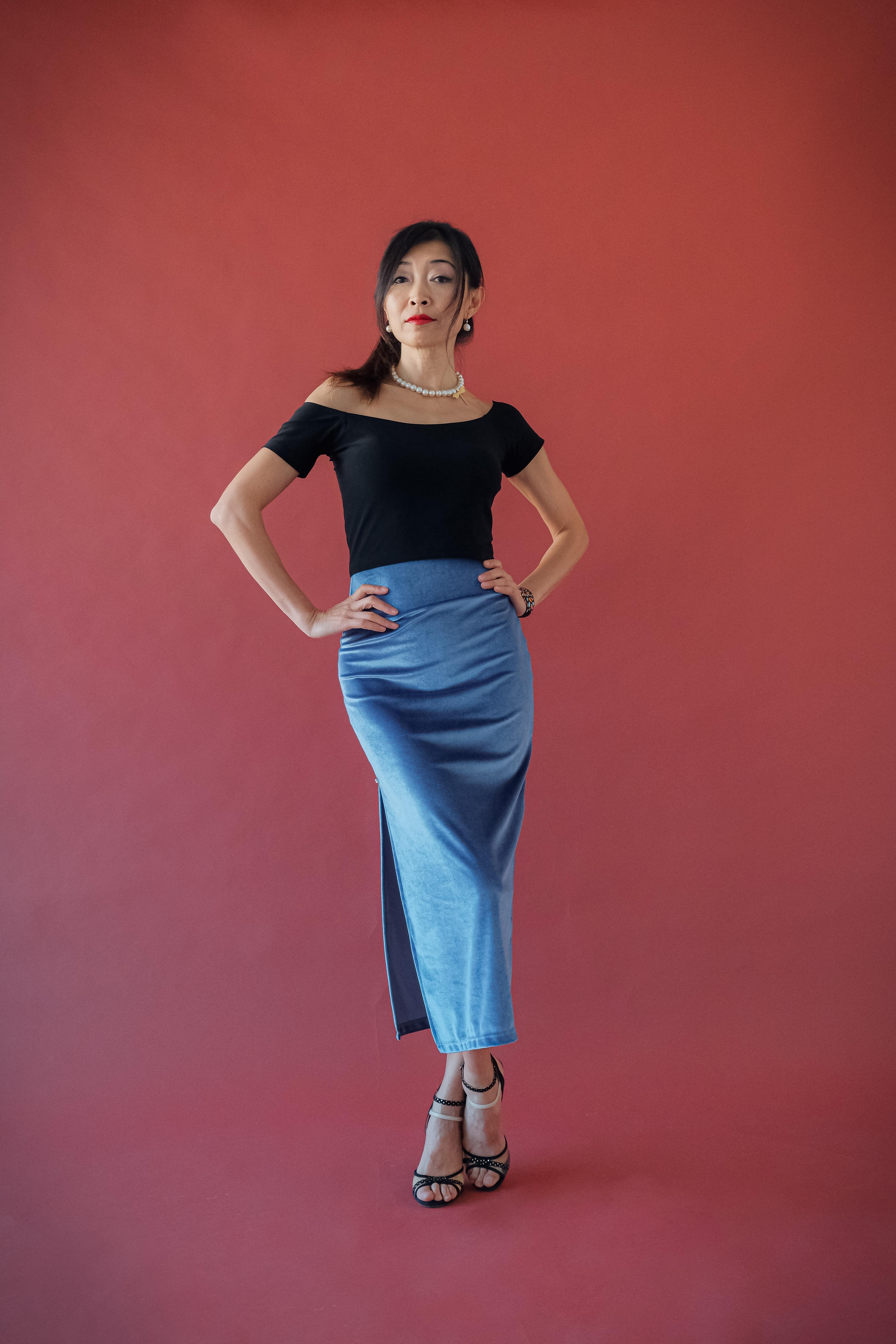 Black Open Sholuder Tango Top Diana