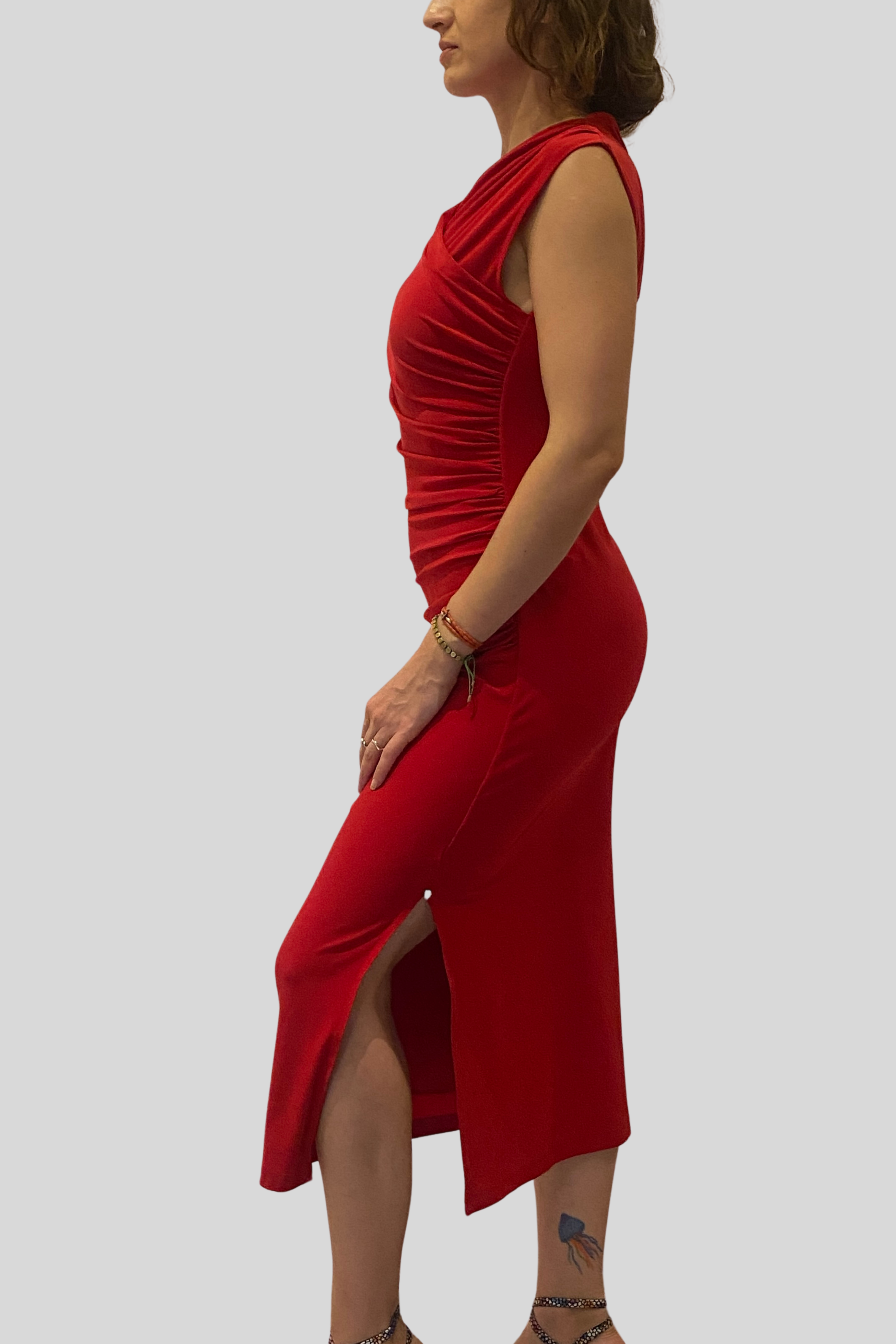 Cotton Lycra Tango Dress Drapella