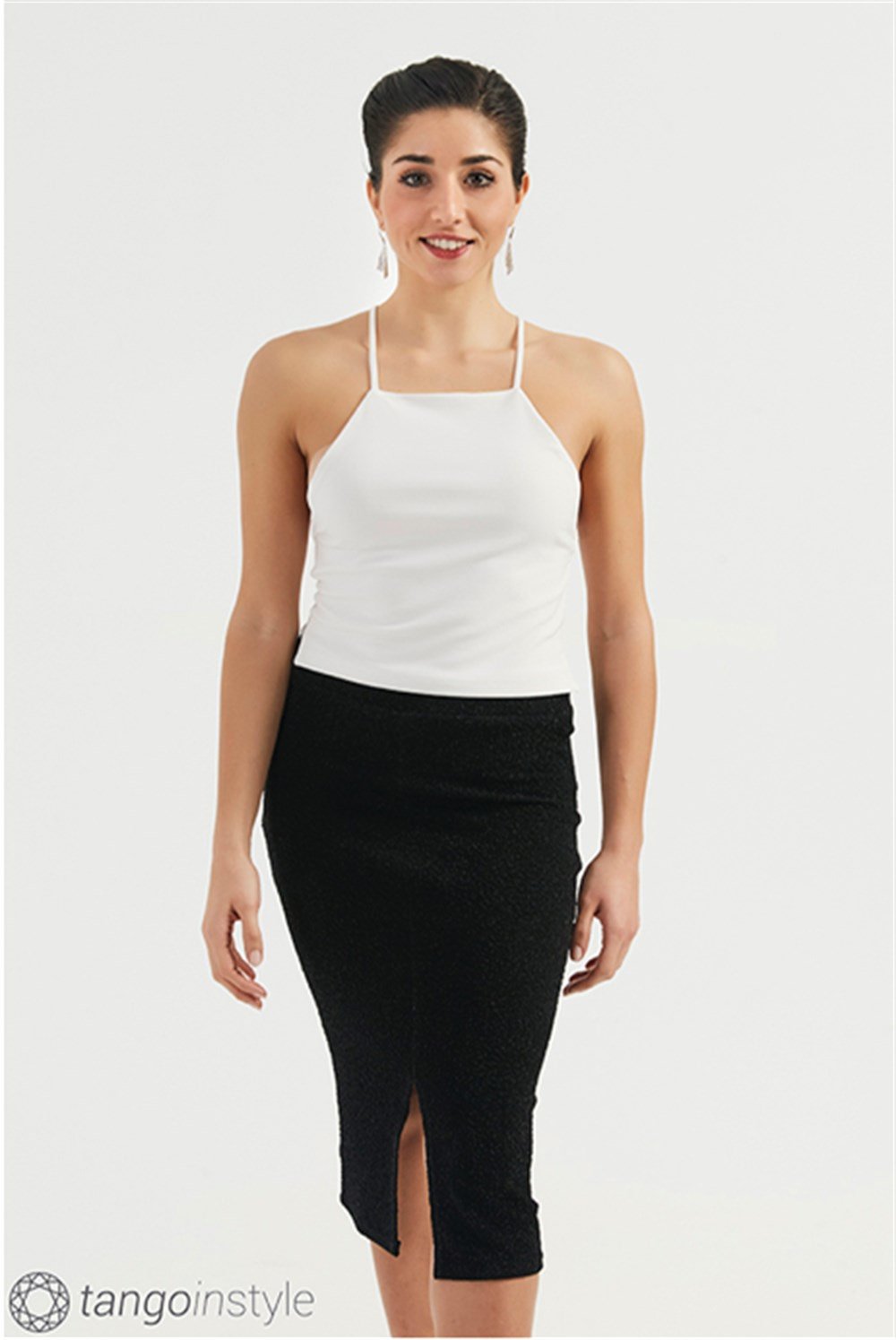 Dantel Detaylı Crop Bluz Firdevs