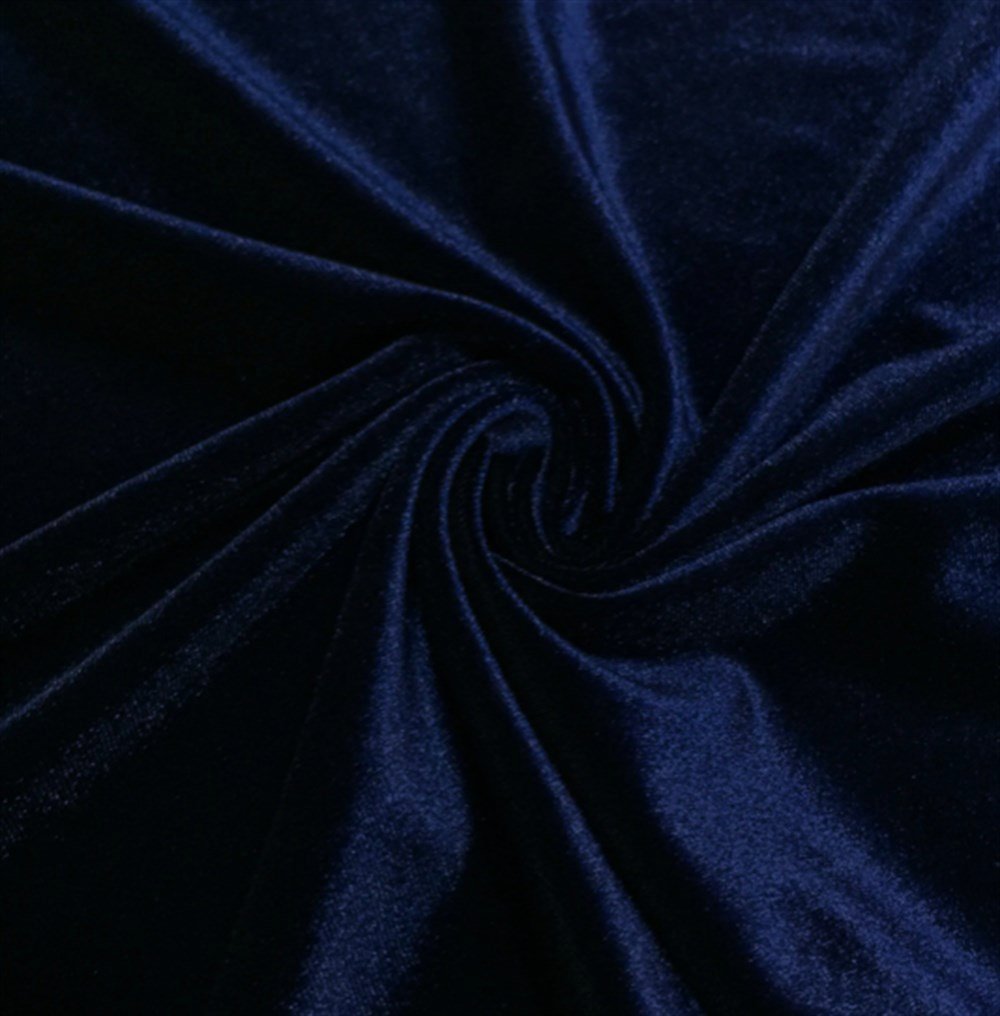 Dark Blue Lycra Silk Velvet kk