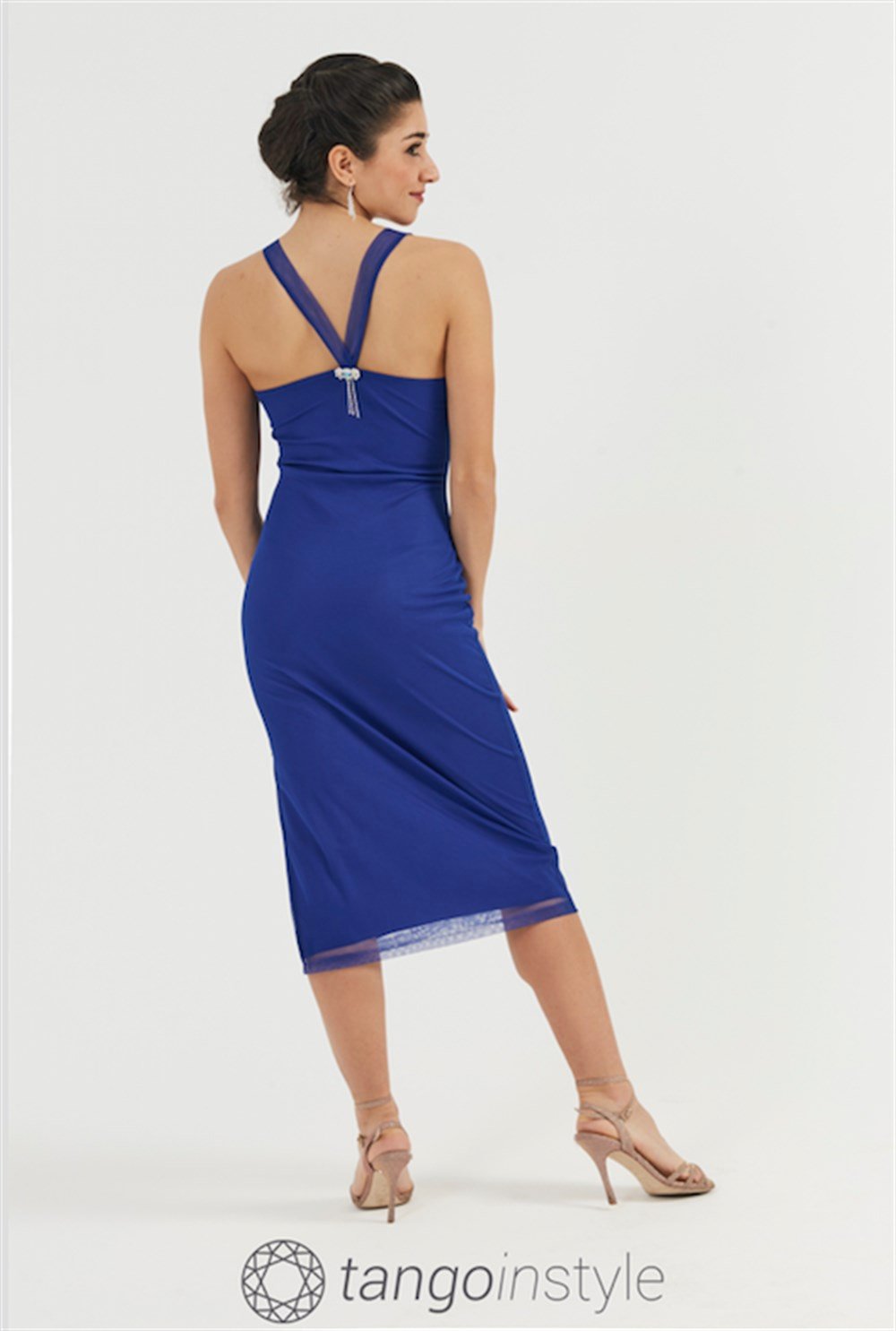 Likra Tül Detaylı Elbise Kathy