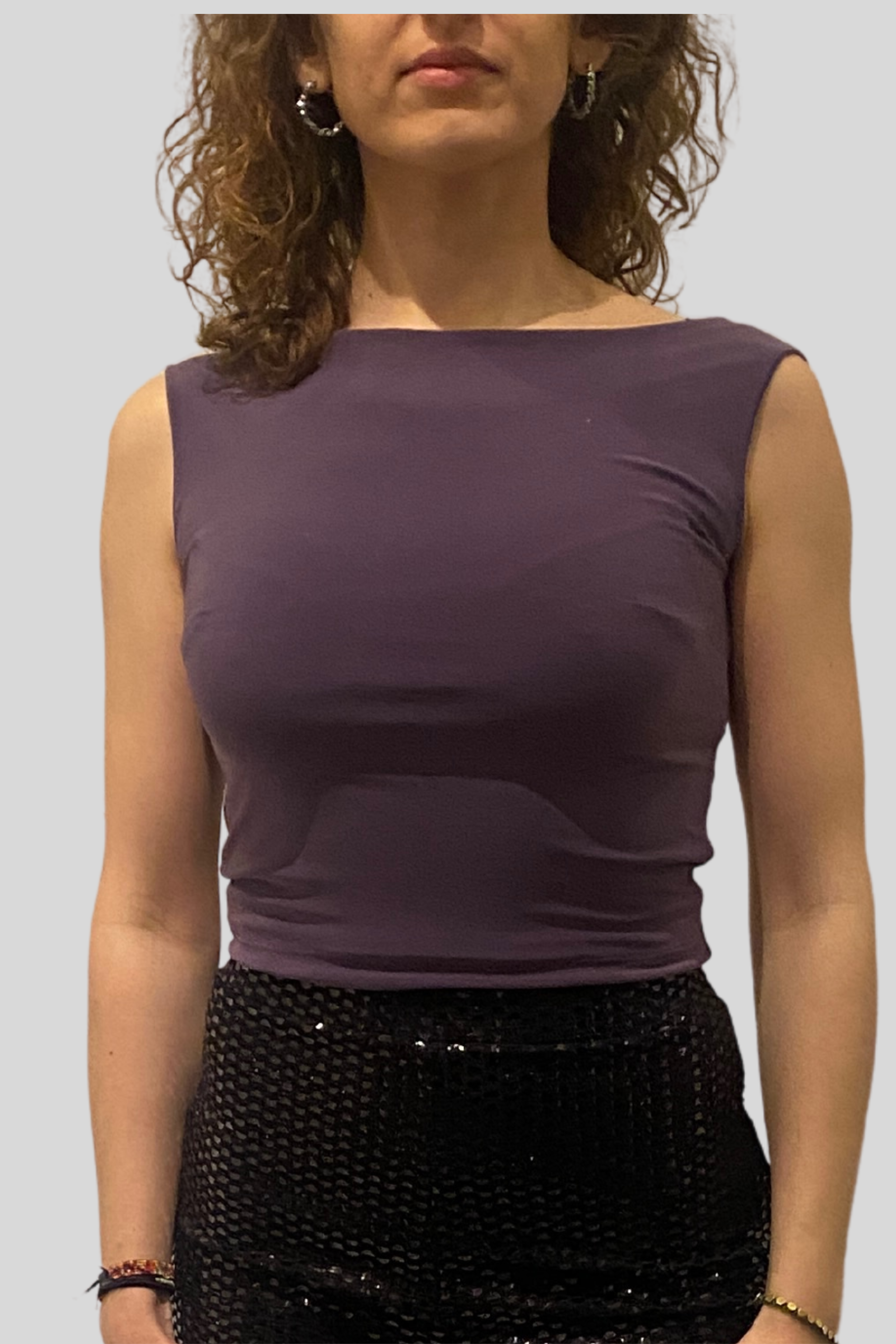Purple Cotton Lycra Tango Top No3