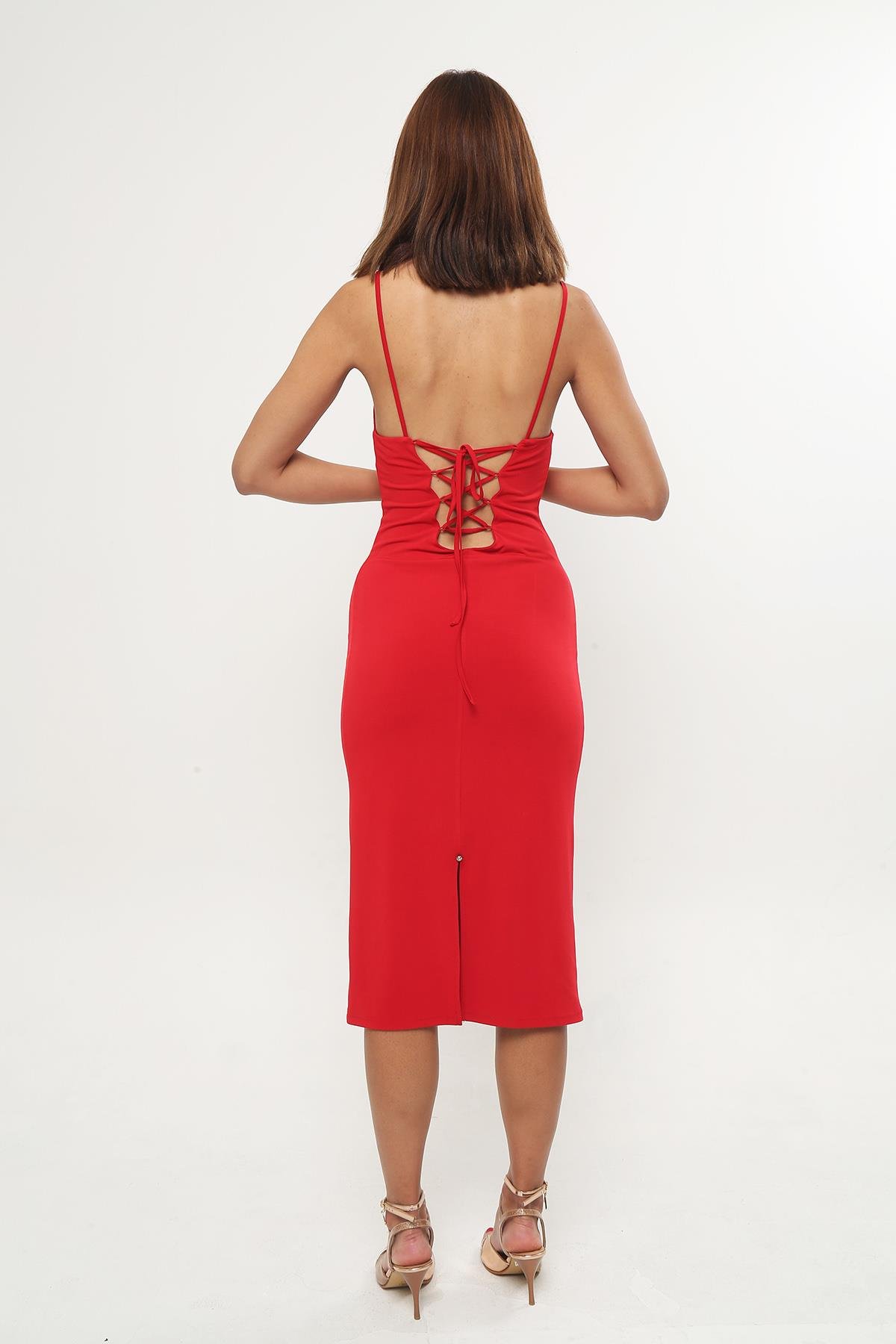 Red Cotton Lycra Tango Dress Beatrix