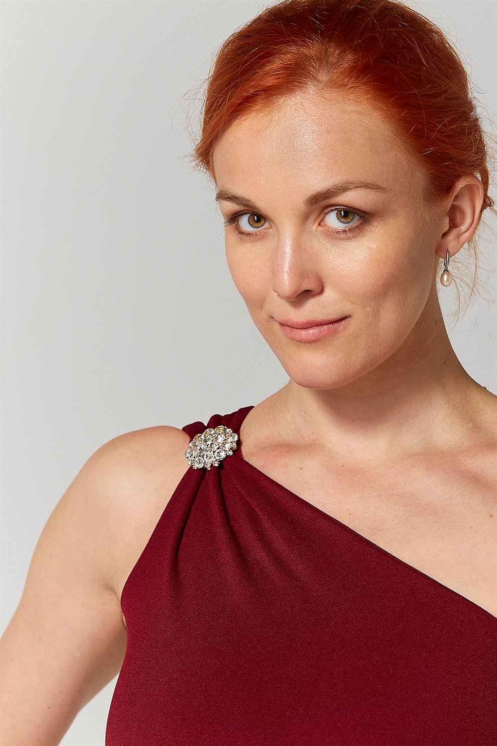 Tek Omuz Koton Likra Elbise 