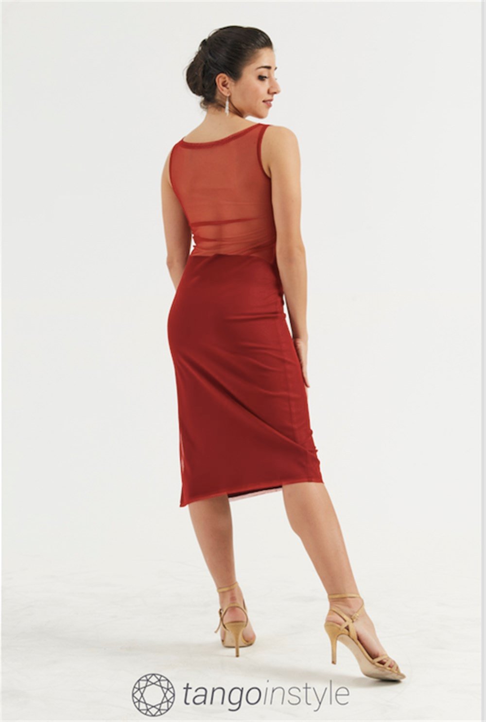 Tül Şeffaf Detaylı Elbise Selena2