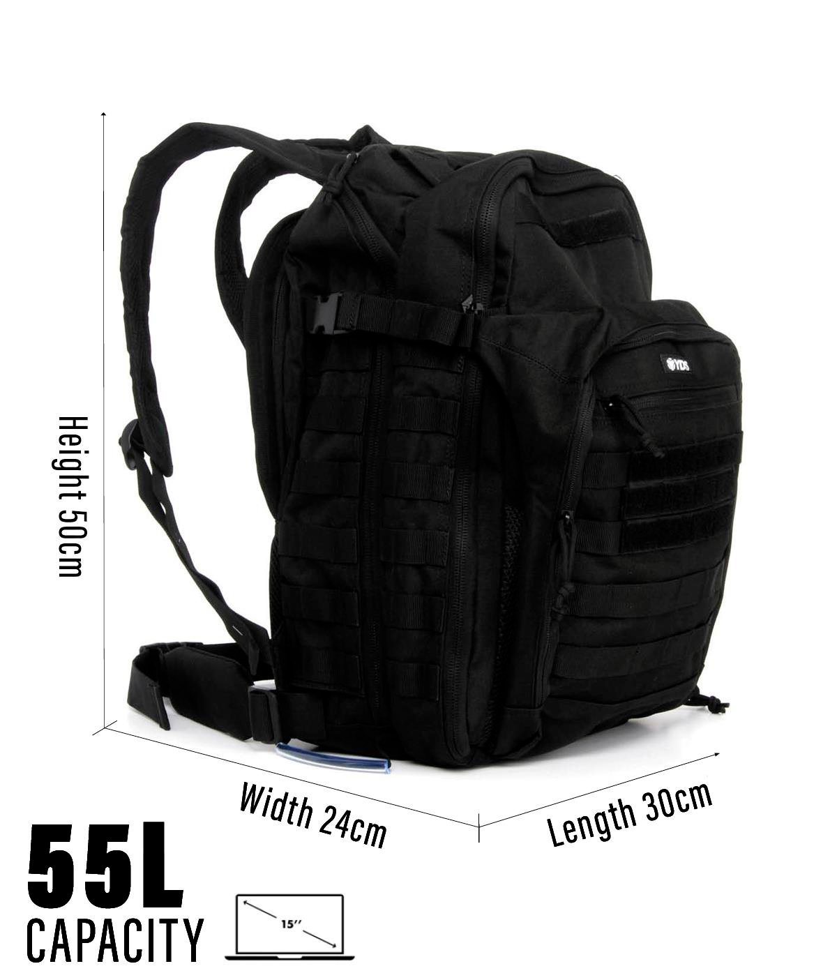 BK-5078 (SIRT ÇANTASI) 55 L -SİYAH