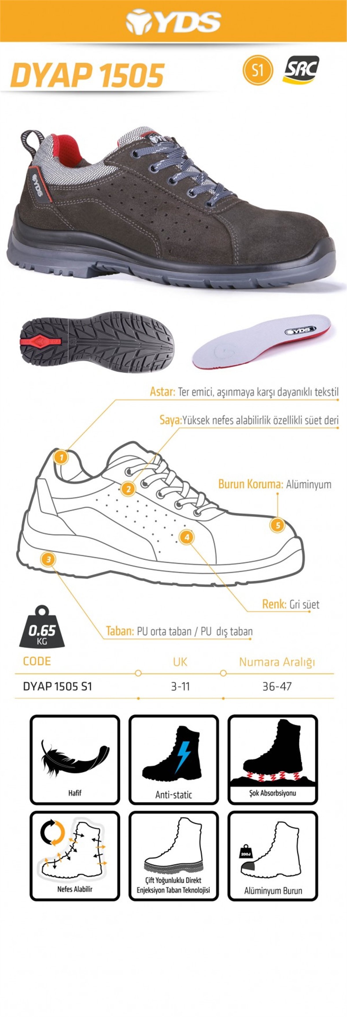 DYAP 1505 S1 -GRİ