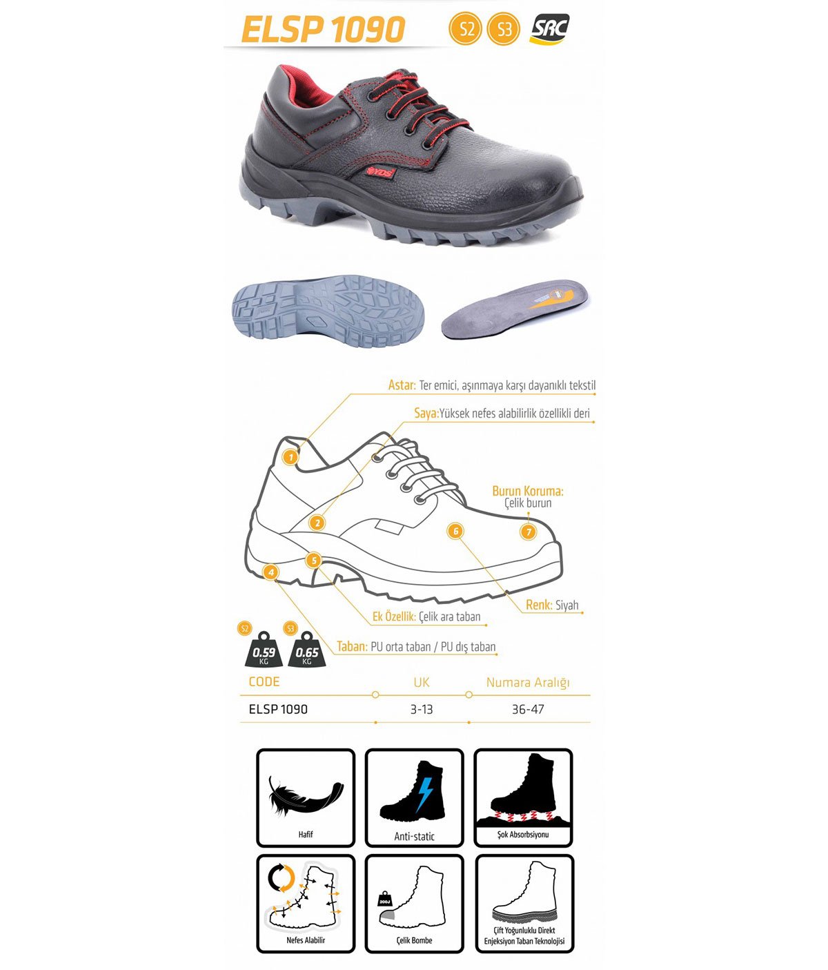 ELSP 1090 S3 -SİYAH