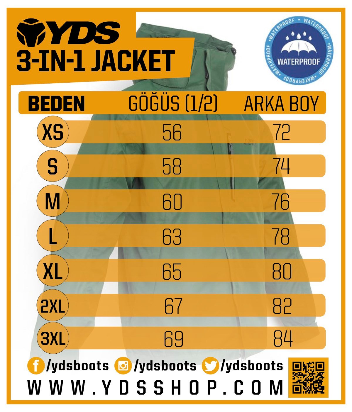 YDS 3-IN1-JACKET -SİYAH