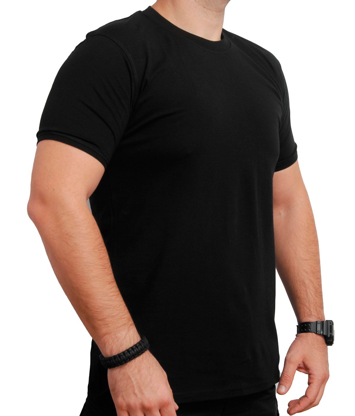 YDS BASIC TSHIRT (LOGO BASKILI) -SİYAH
