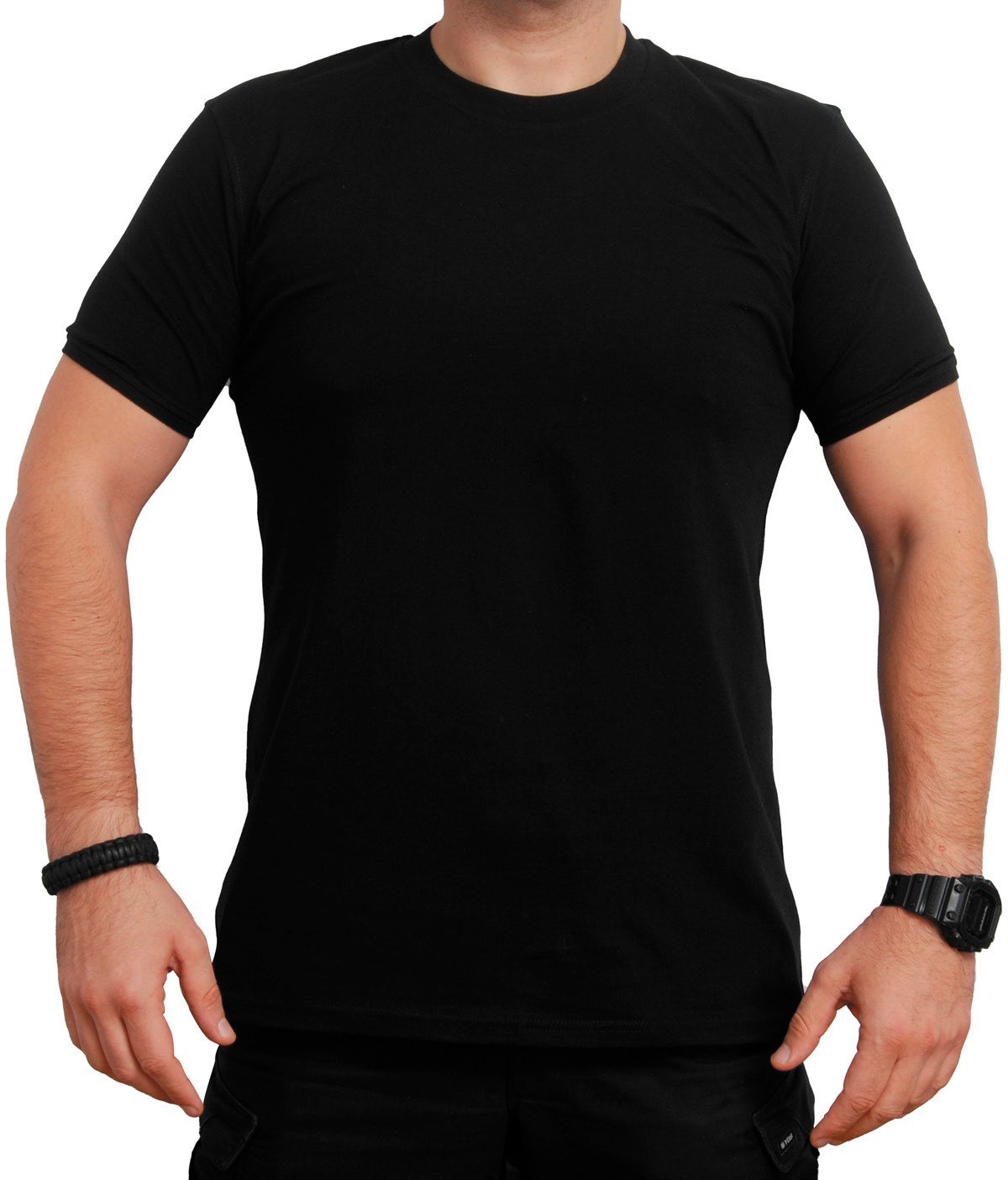 YDS BASIC TSHIRT (LOGO BASKILI) -SİYAH