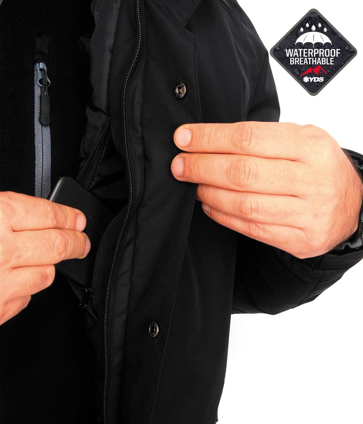 YDS BLACK LOGAN JACKET -SİYAH