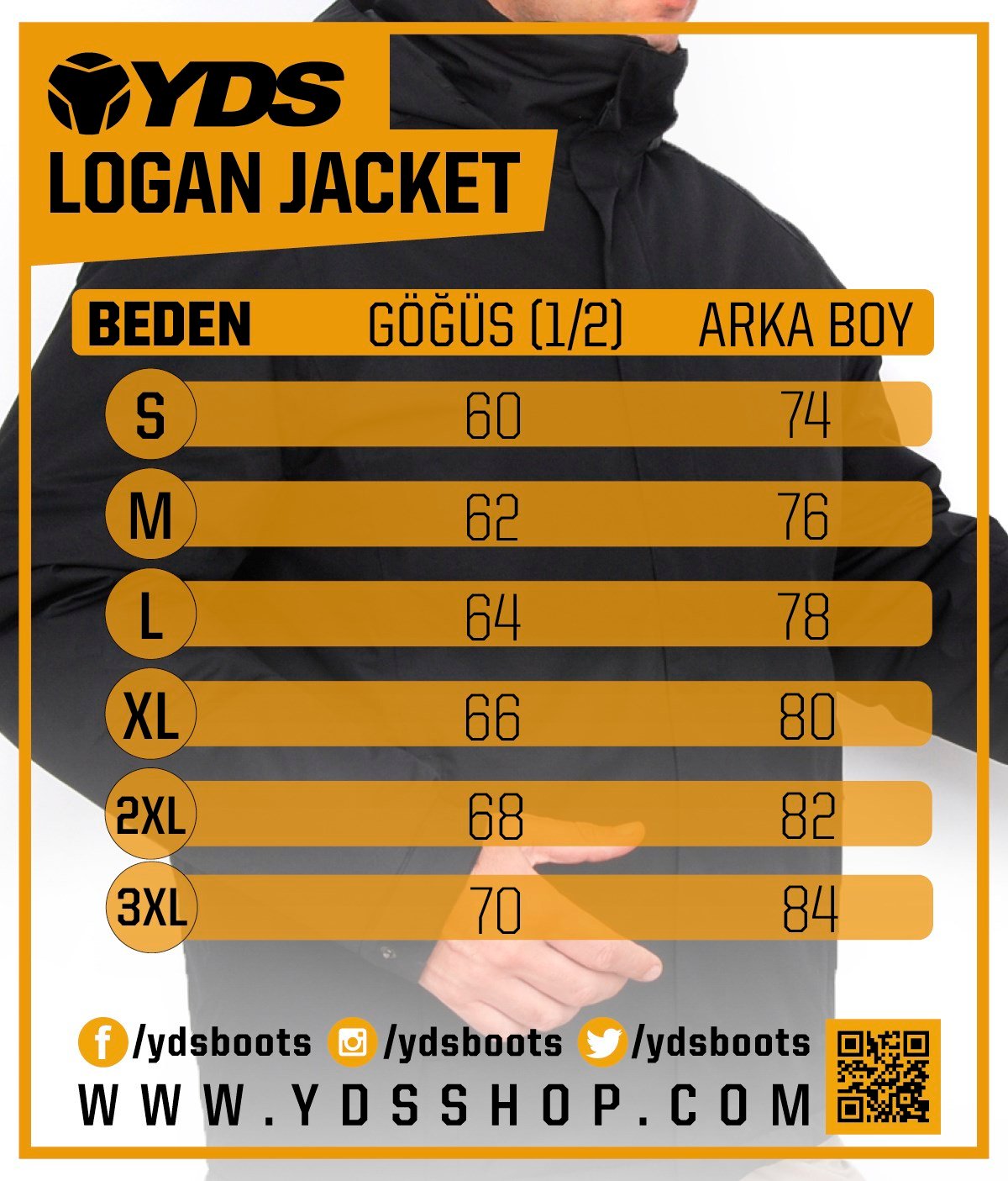 YDS BLACK LOGAN JACKET -SİYAH