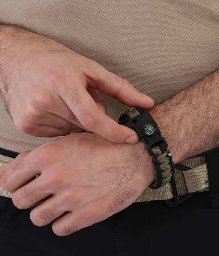 YDS FUNCTIONAL PARACORD/BİLEKLİK -HAKİ SİYAH