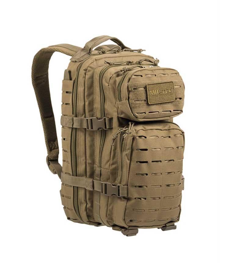 YDS MIL-TEC LASER CUT ASSAULT SIRT ÇANTASI (20L) -COYOTE