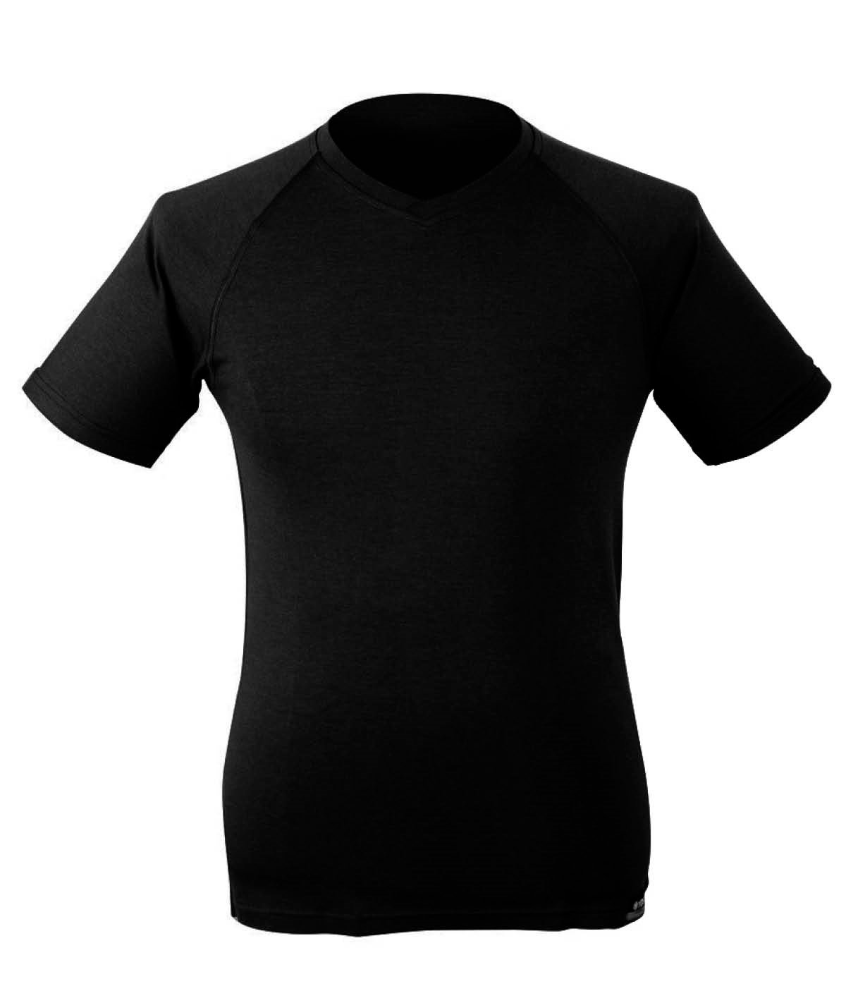YDS QUIDO YÜN T-SHIRT V YAKA -SİYAH