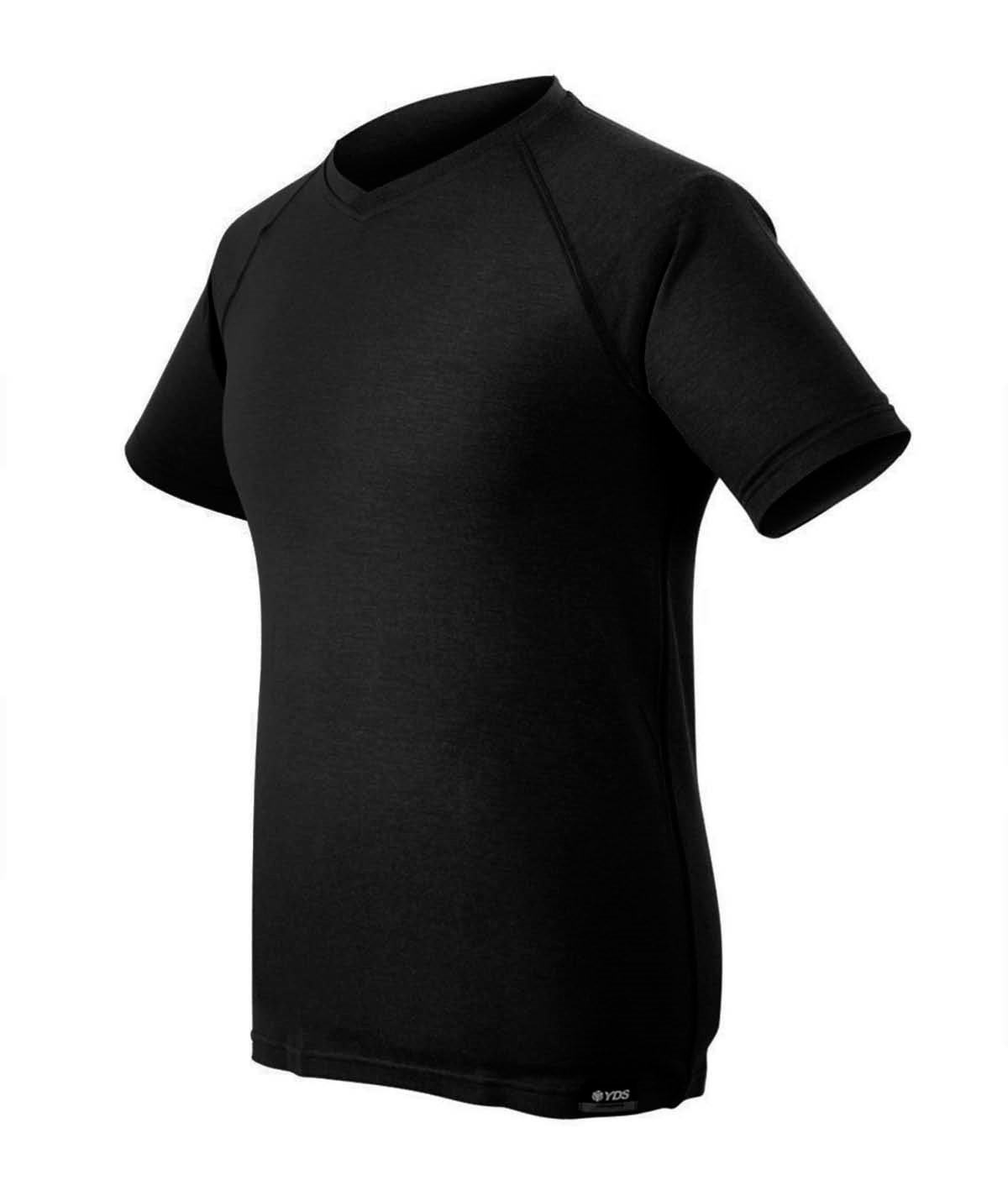 YDS QUIDO YÜN T-SHIRT V YAKA -SİYAH