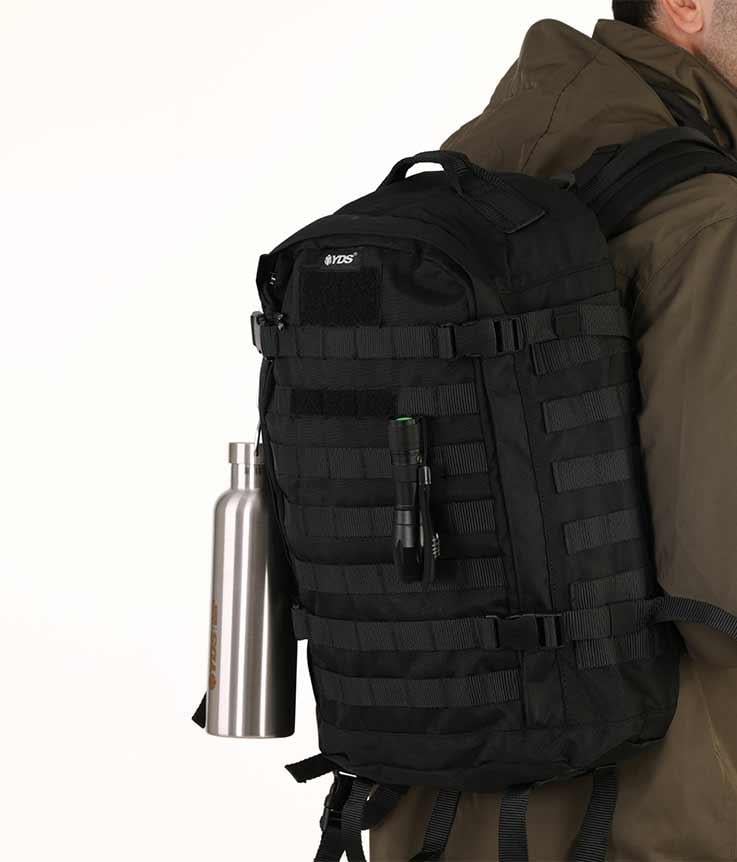 YDS TACTICAL OUTDOOR SIRT ÇANTASI (40L) -SİYAH