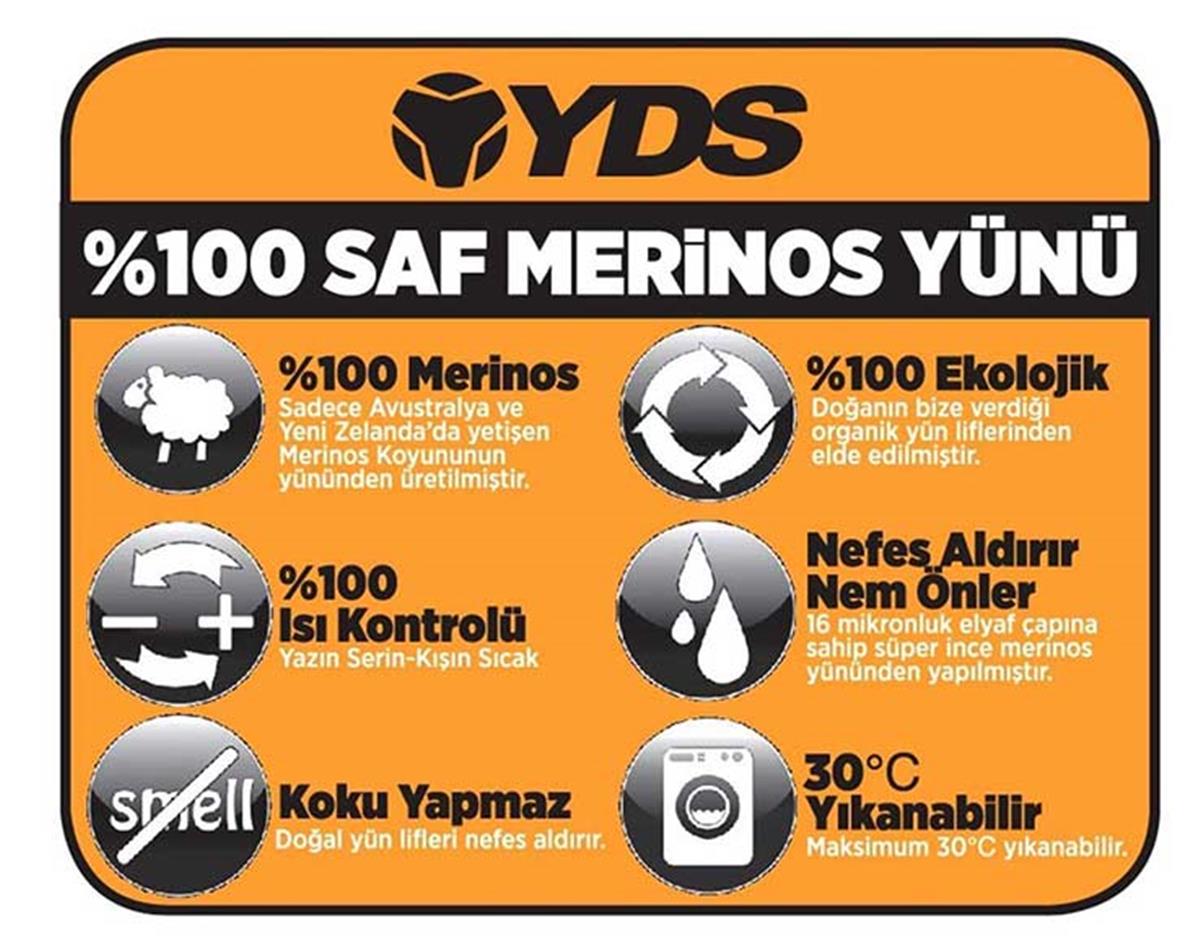 YDS WHI YÜN ÇORAP -SİYAH
