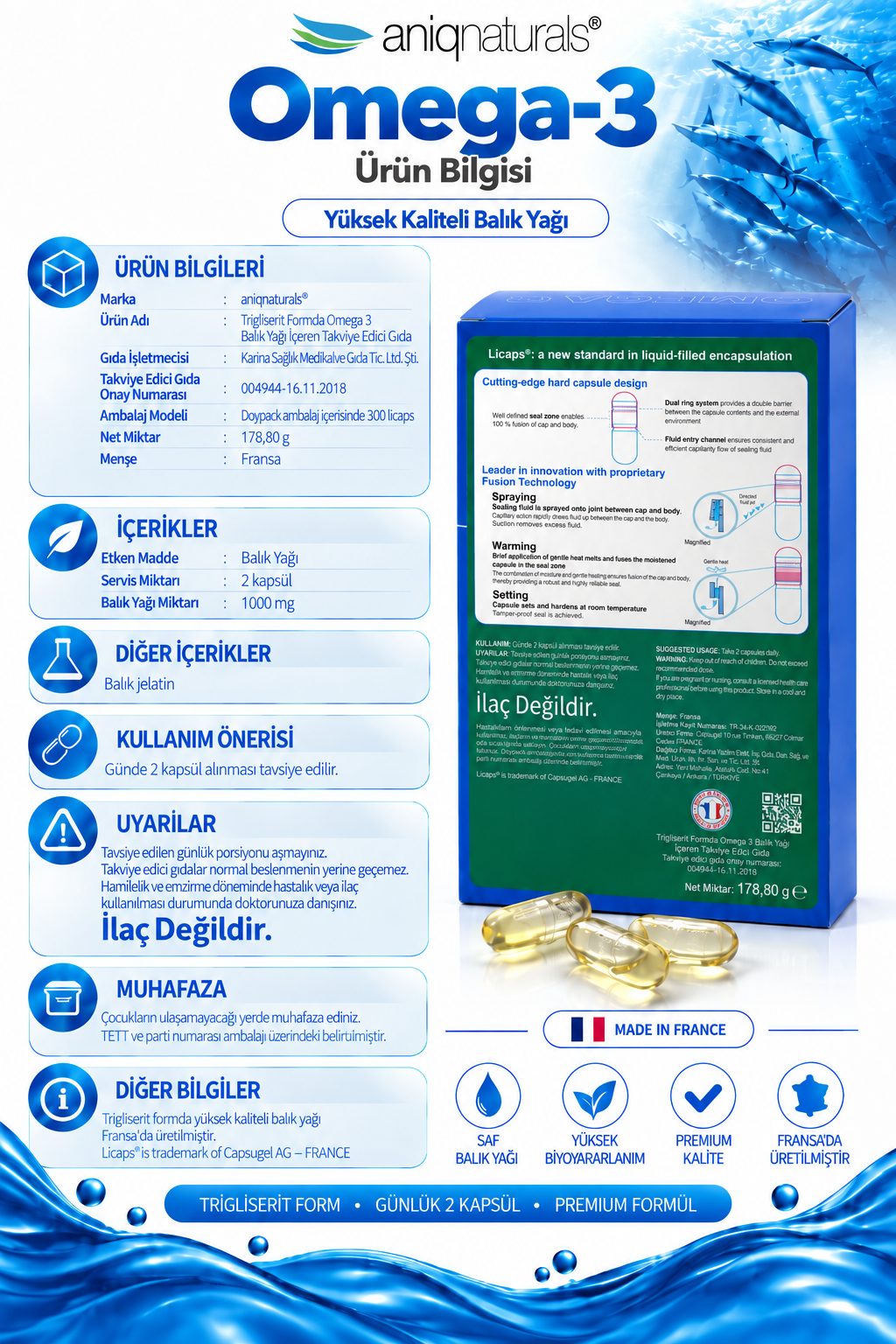 Omega 3 Fish Oil 300 Licaps