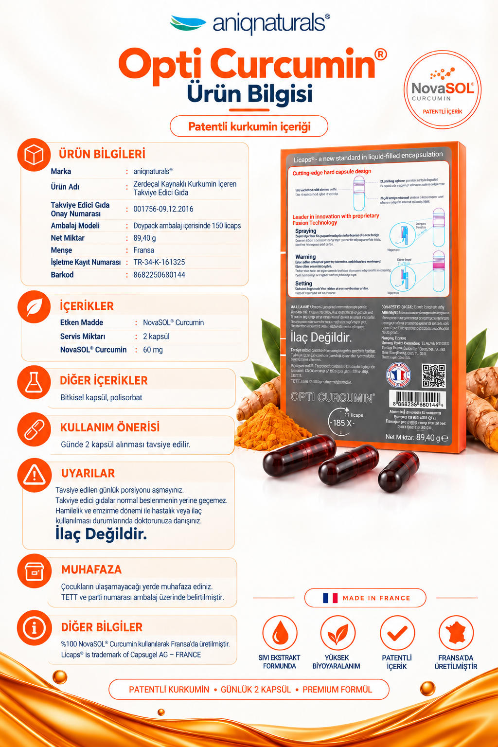 Opti-Curcumin - 150 Licaps