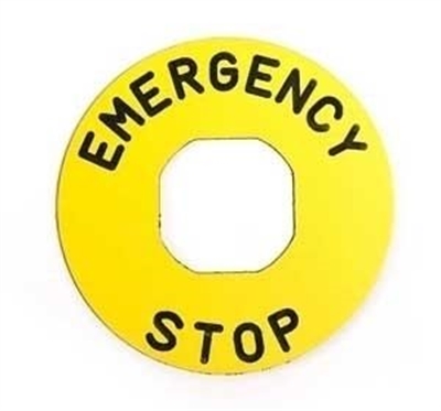 Emas Etiket Plastik Ø60 mm Acil Stop