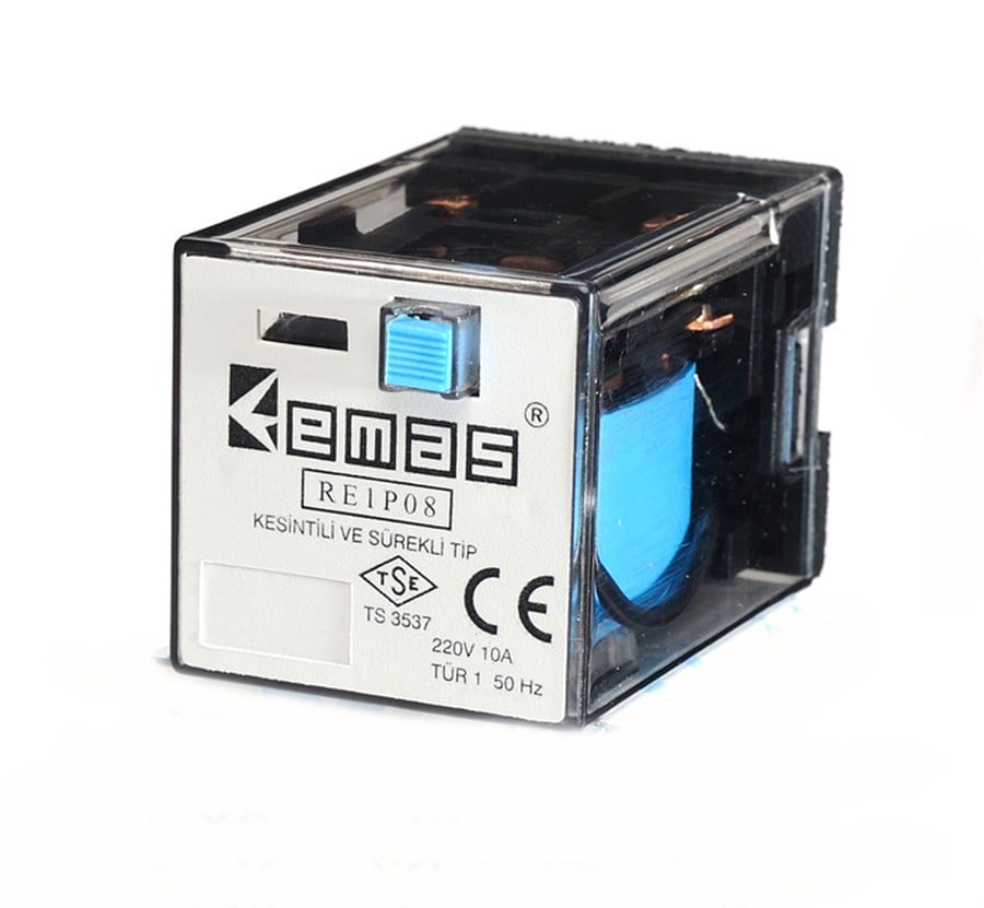EMAS RE1P08DC024 - RÖLE 2 KONTAK 8 PİN 24 V DC