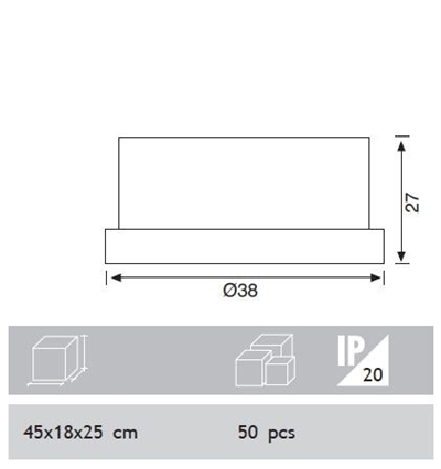 Jupiter 3 Watt LED`li Sıva Altı Spot