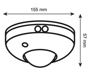 SENSÖR HAREKET TAVAN TİPİ 360º IP20