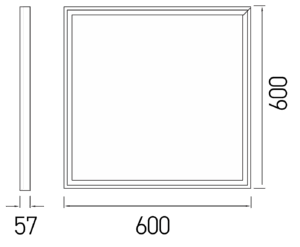 SPOT PANEL LED S.Ü.60X60 42W 6500K ( BEYAZ KASA )