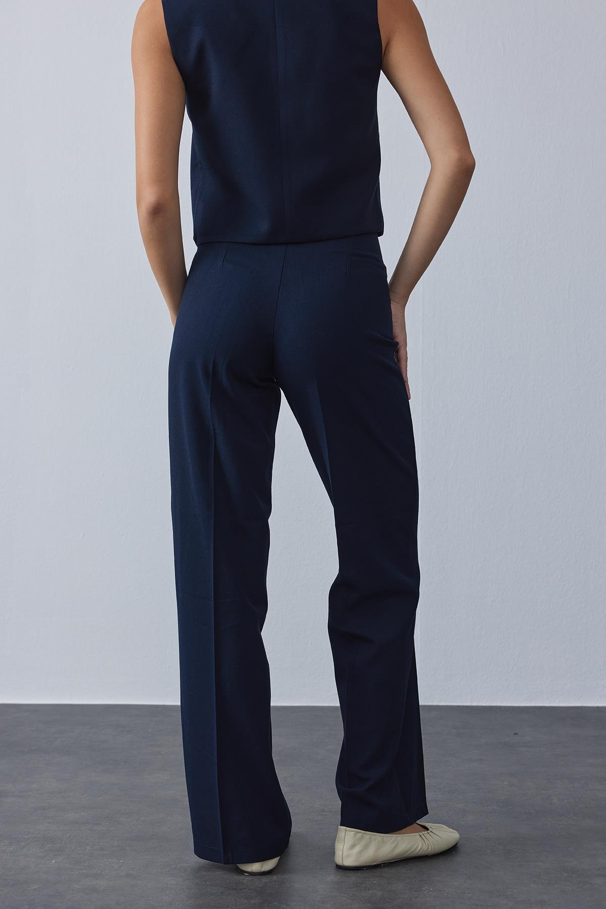 Düz Kesim Pantolon Lacivert