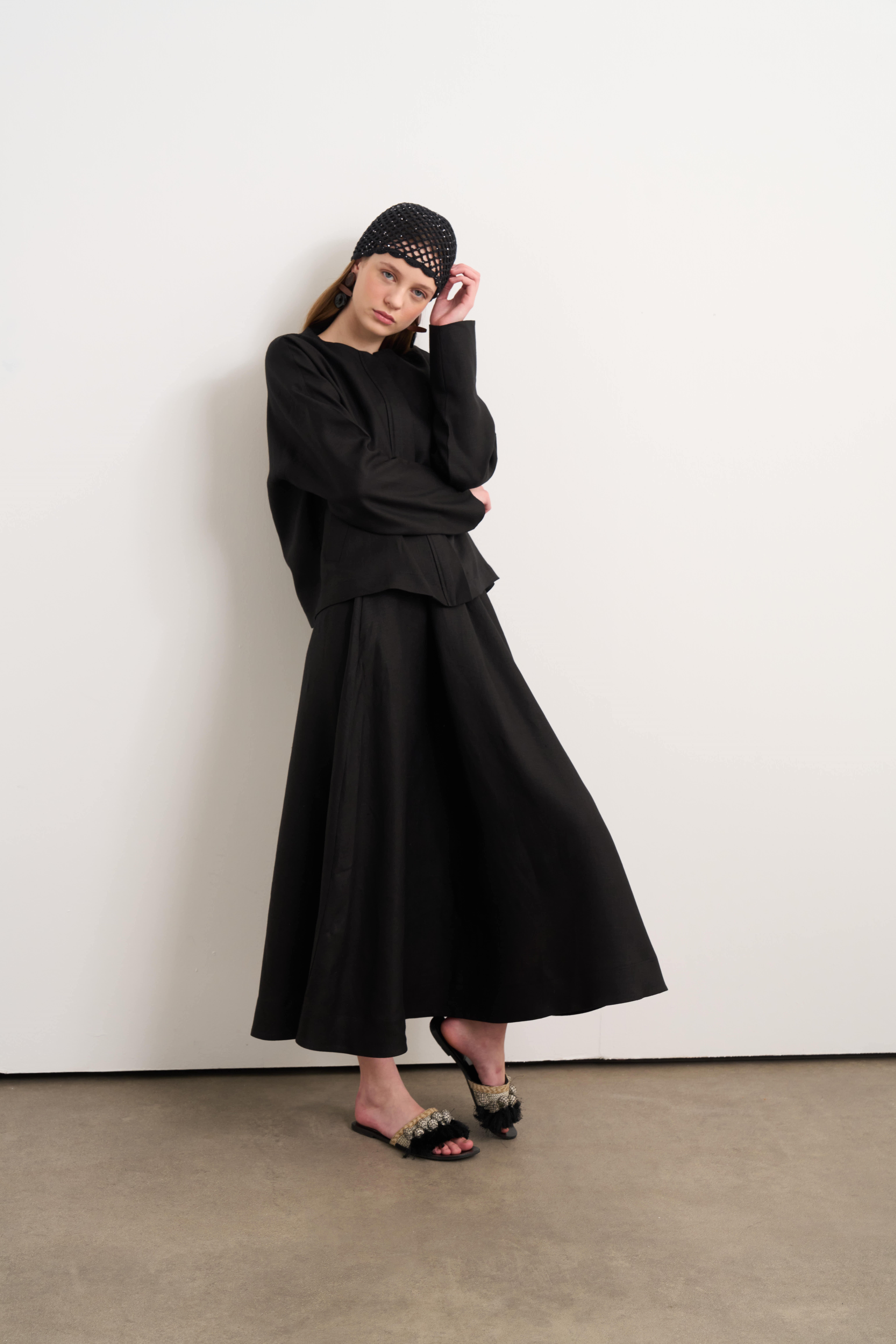 Linen Bomber Ceket Bej
