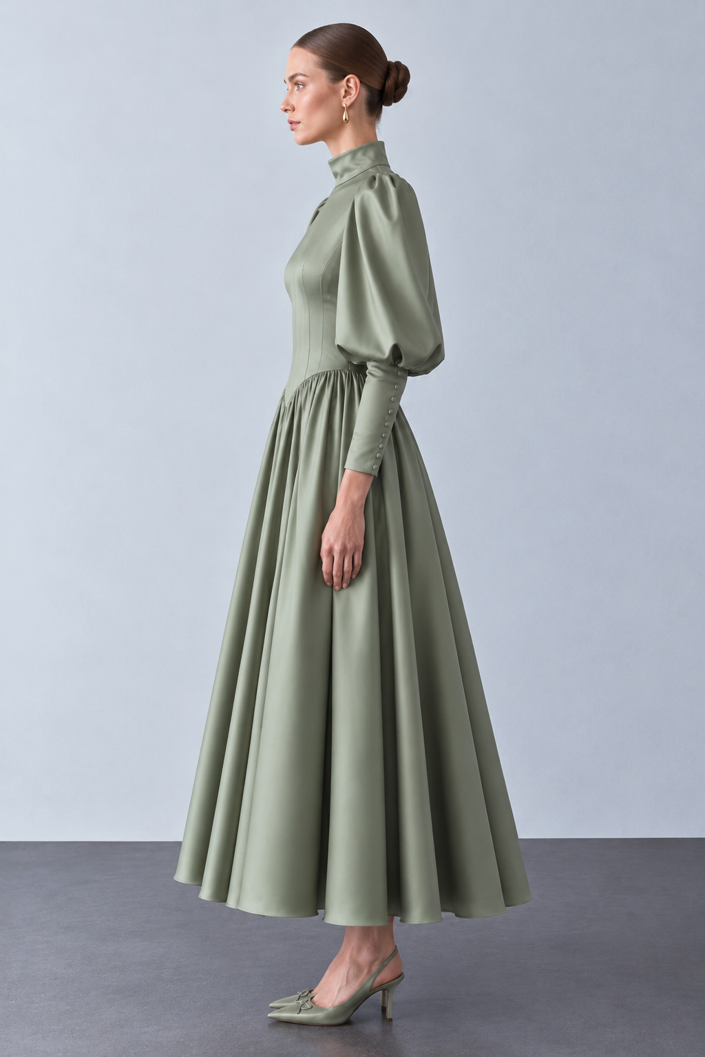 Maria Dress Su Yeşili