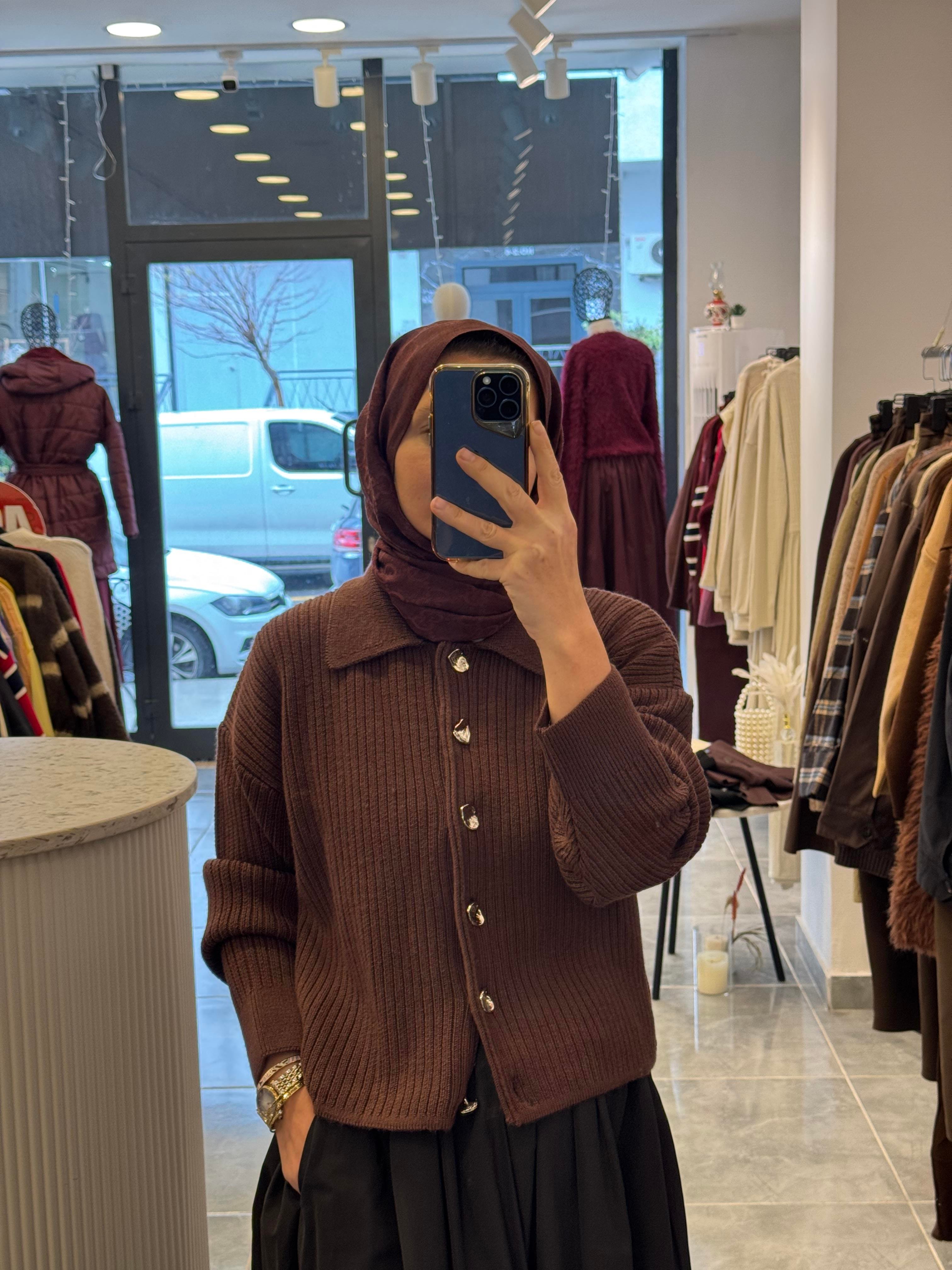 Triko Hırka Mürdüm