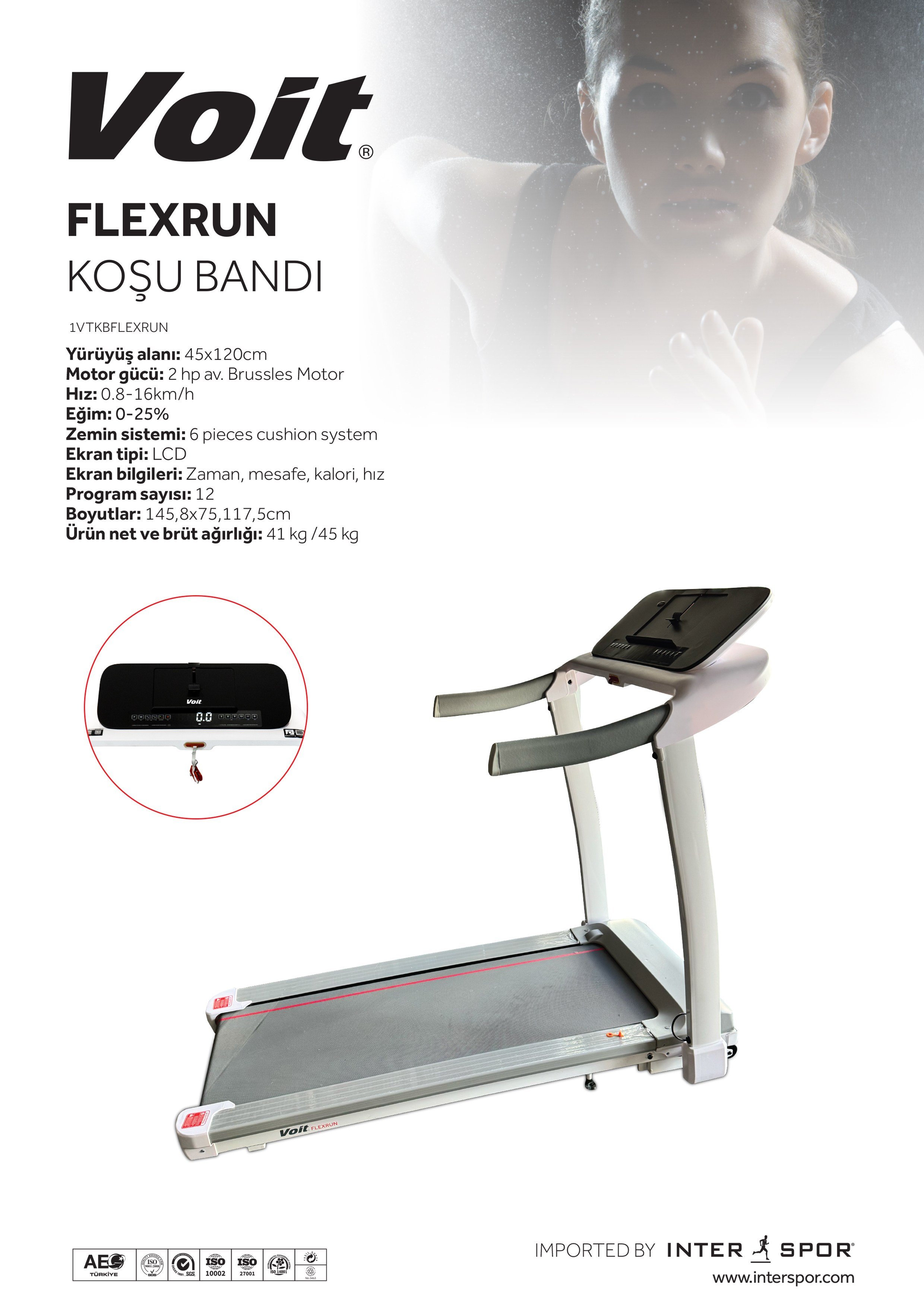 FLEXRUN OTOMATİK EĞİMLİ KOŞU BANDI/V1