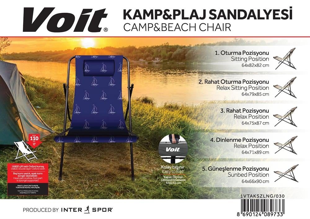 KAMP SANDALYE/KATLANABİLİR ŞEZLONG