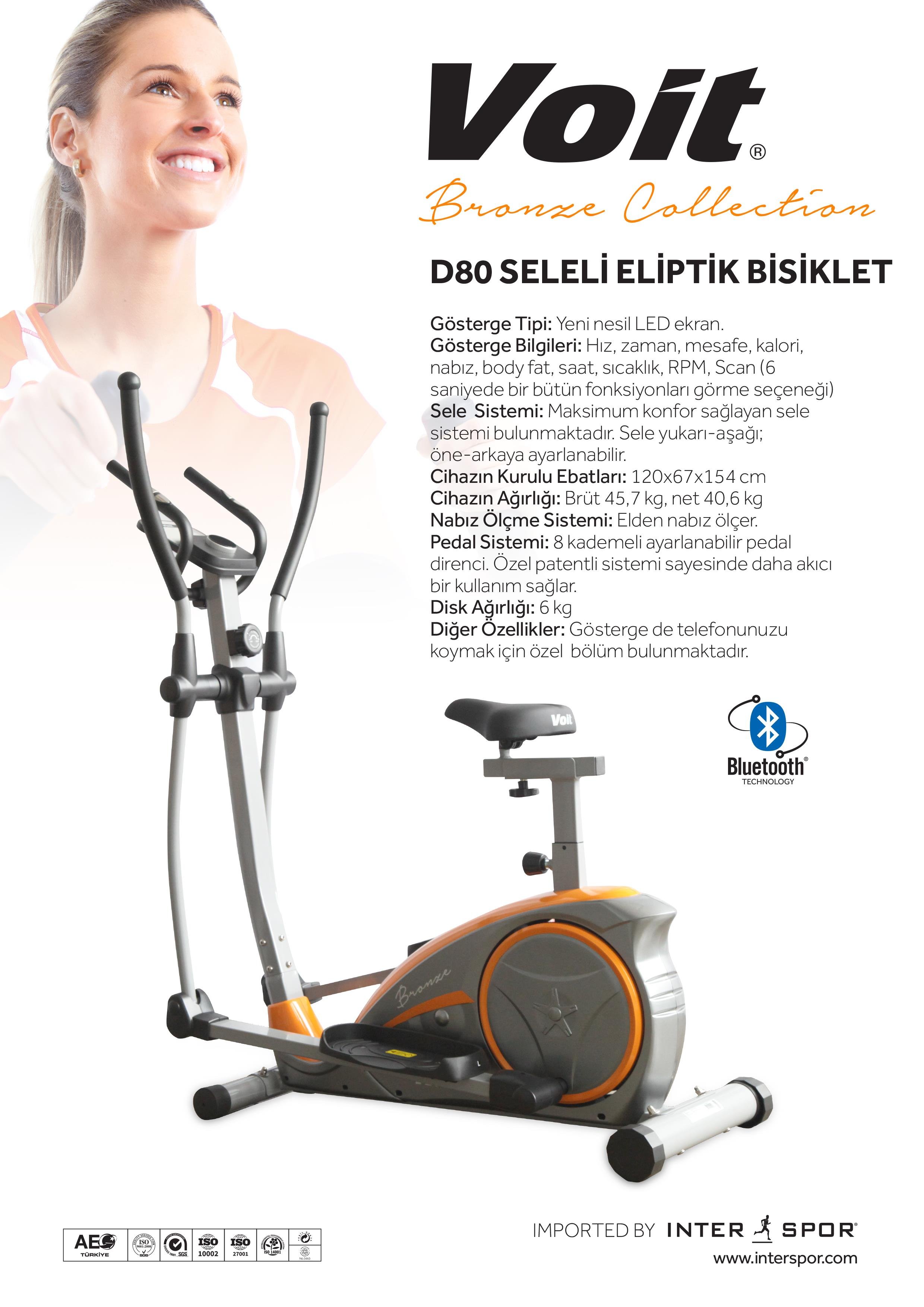 Voit BRONZE D80 SELELİ ELİPTİK BİSİKLET